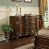 69" Brown Solid and Manufactured Wood Five Drawer Triple Dresser