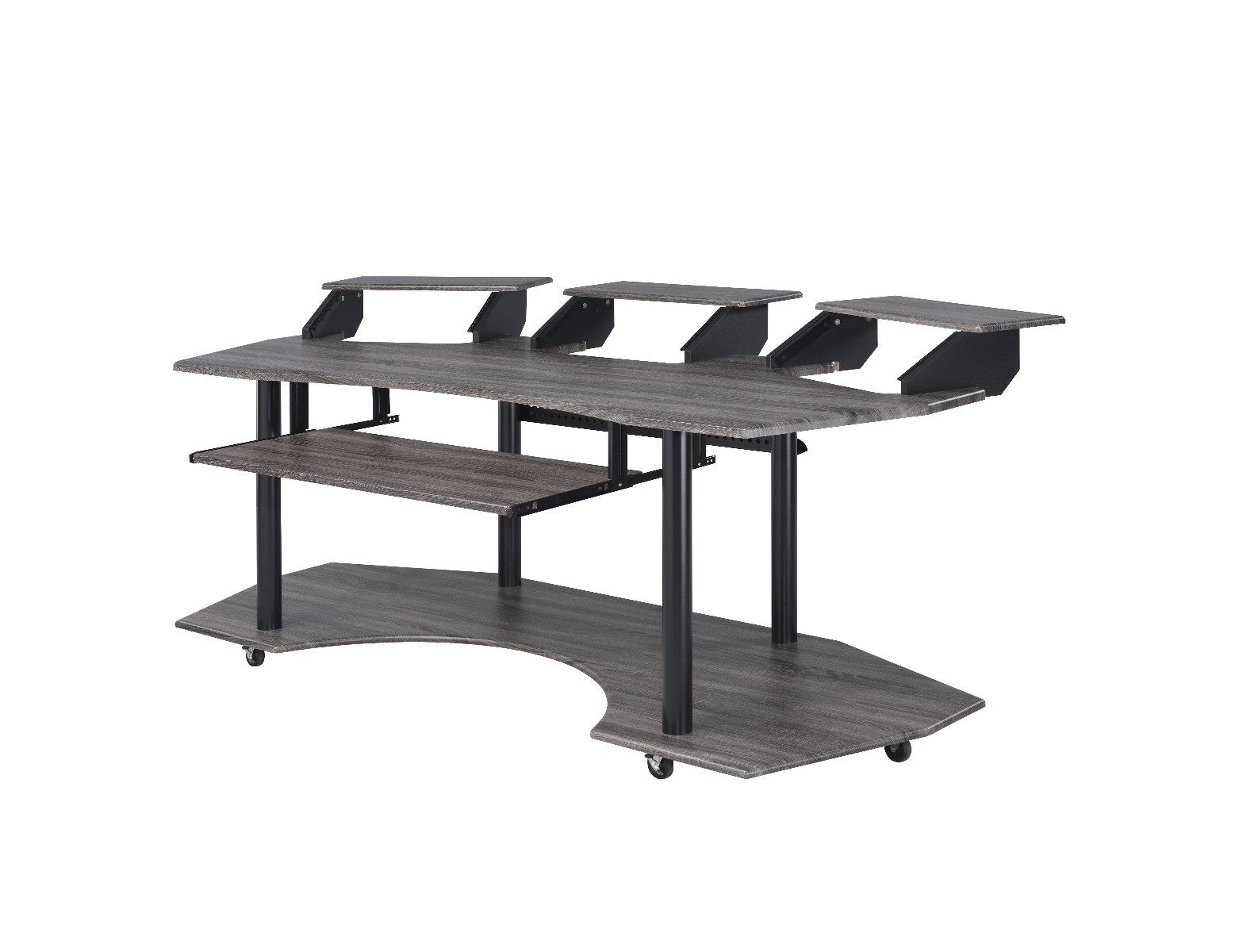 83" Black Music Recording Studio Desk