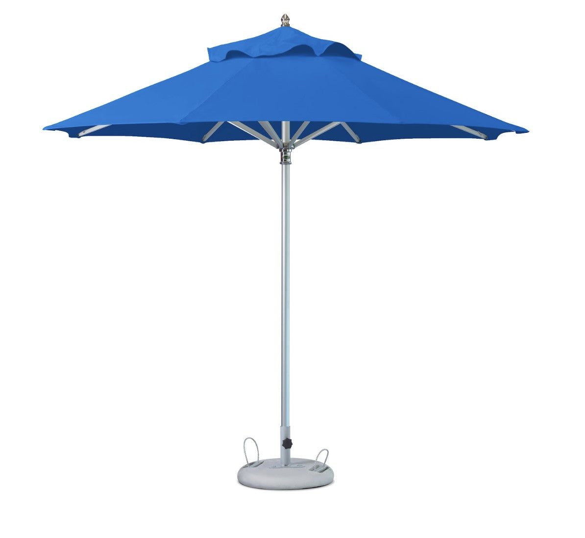 102" Blue Polyester Round Market Patio Umbrella