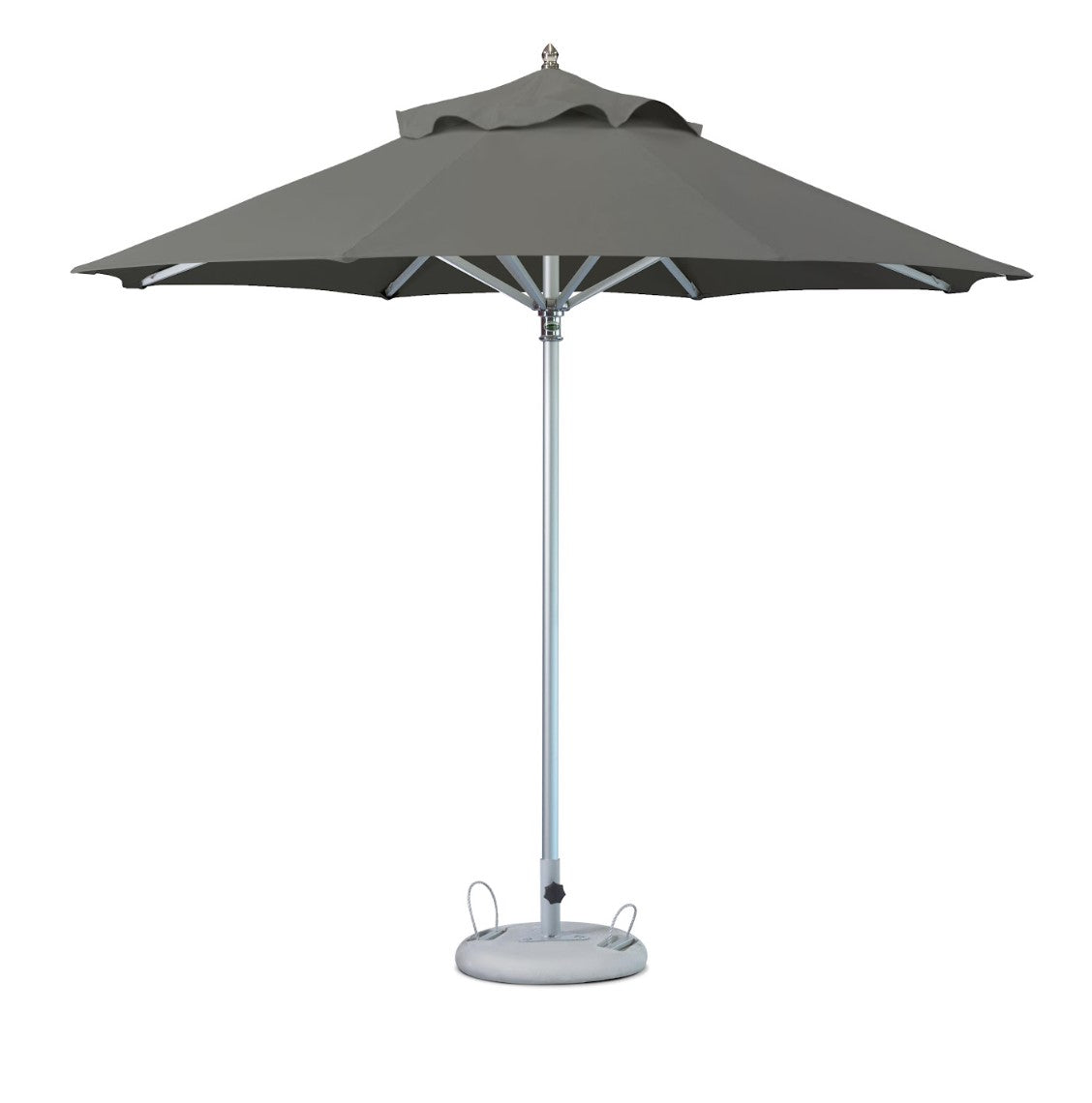 102" Charcoal Polyester Round Market Patio Umbrella