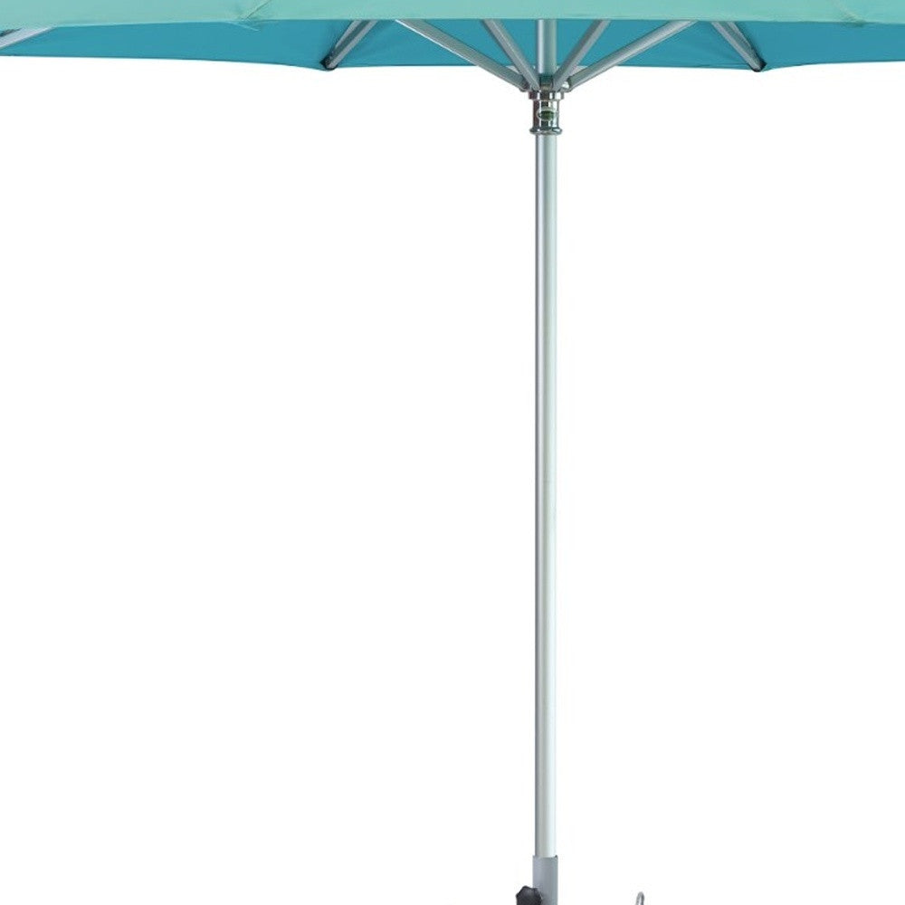 102" Aqua Polyester Round Market Patio Umbrella