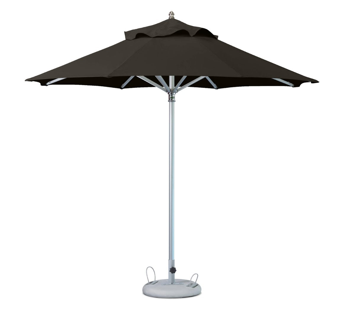 102" Black Polyester Round Market Patio Umbrella