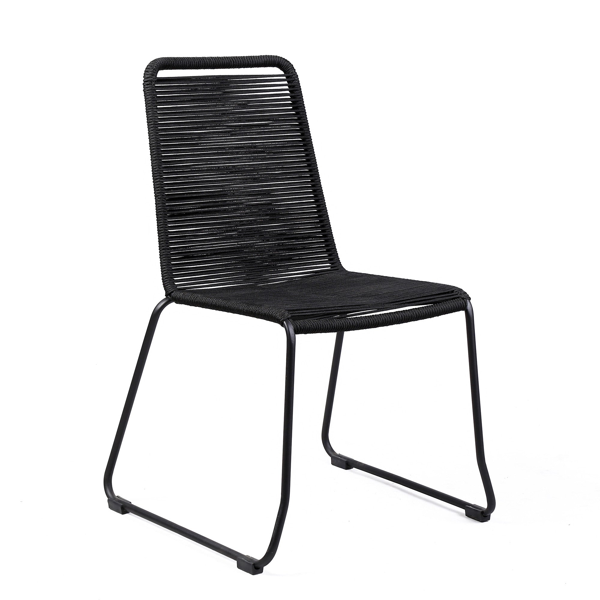 Three Piece Gray and Black Round Stone Dining Set with Two Chairs