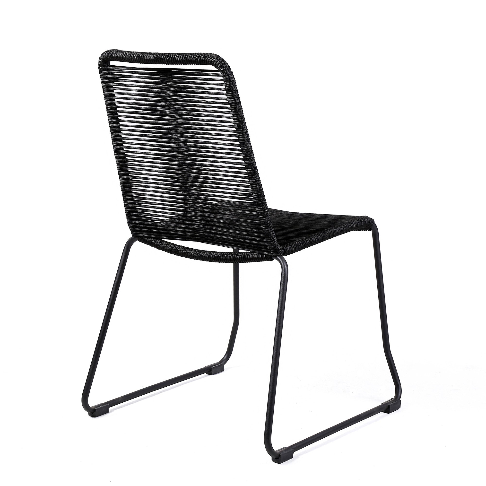 Five Piece Gray and Black Round Stone Dining Set with Four Chairs