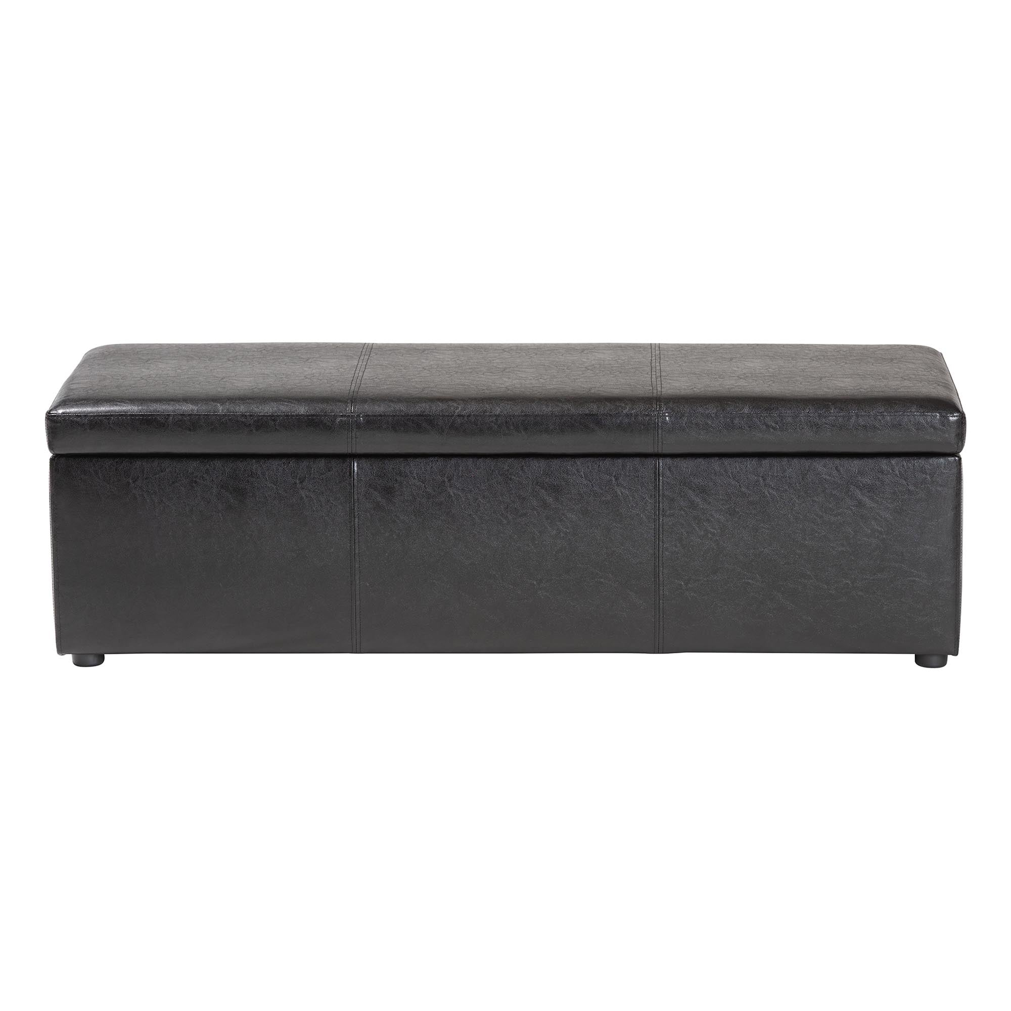 Baxton Studio Dennehy Black Modern Ottoman