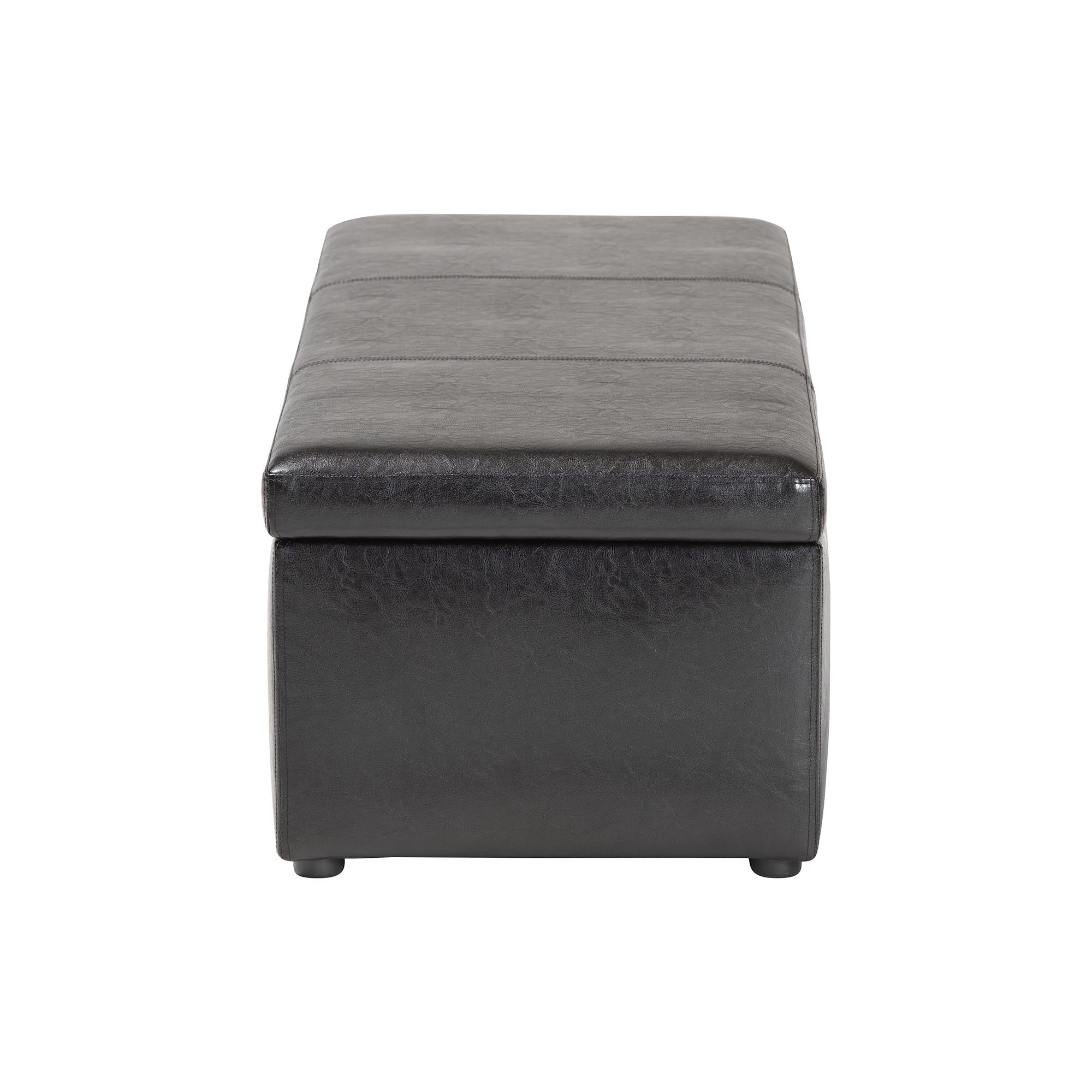 Baxton Studio Dennehy Black Modern Ottoman