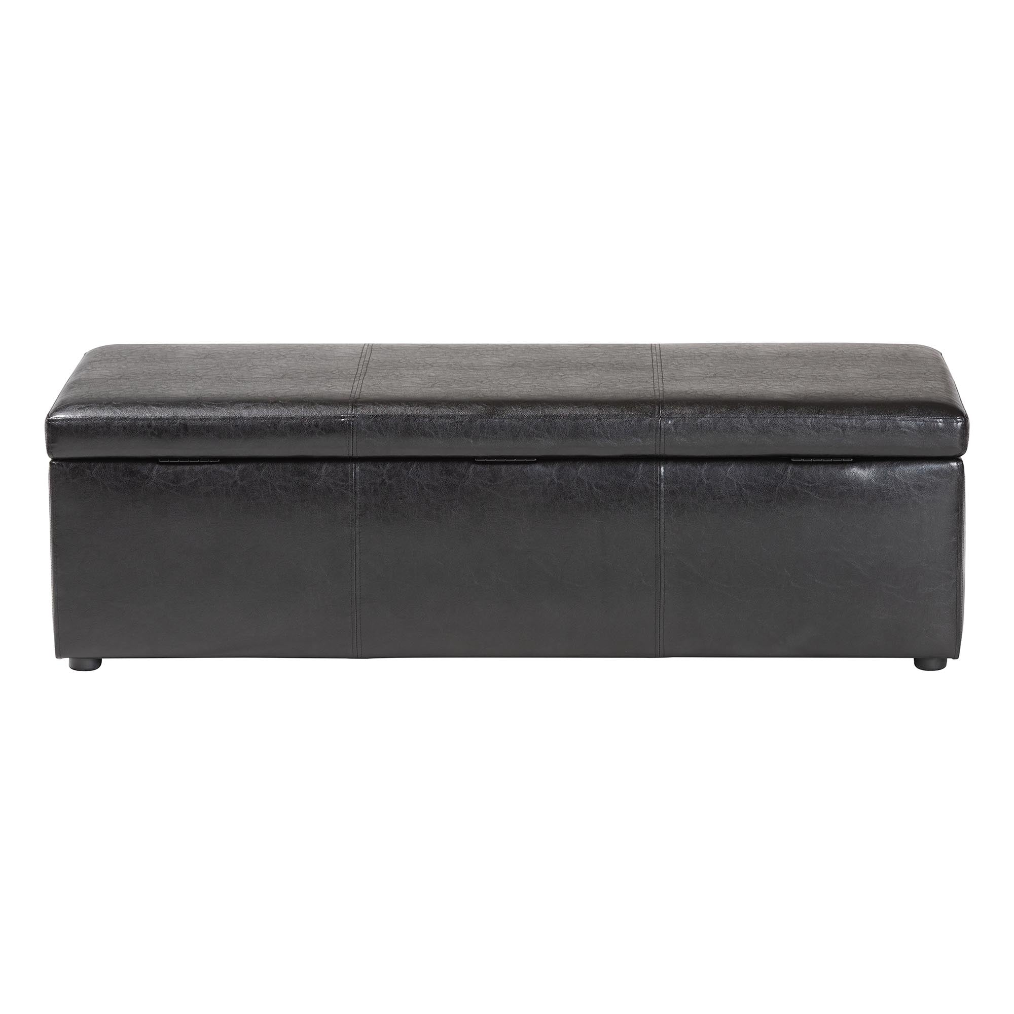 Baxton Studio Dennehy Black Modern Ottoman