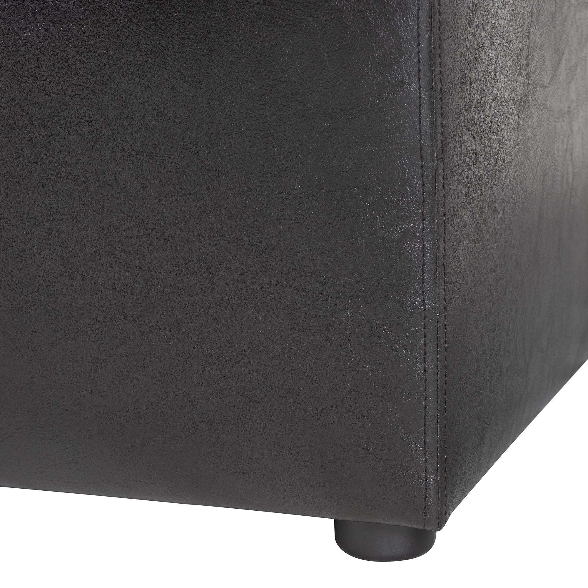 Baxton Studio Dennehy Black Modern Ottoman