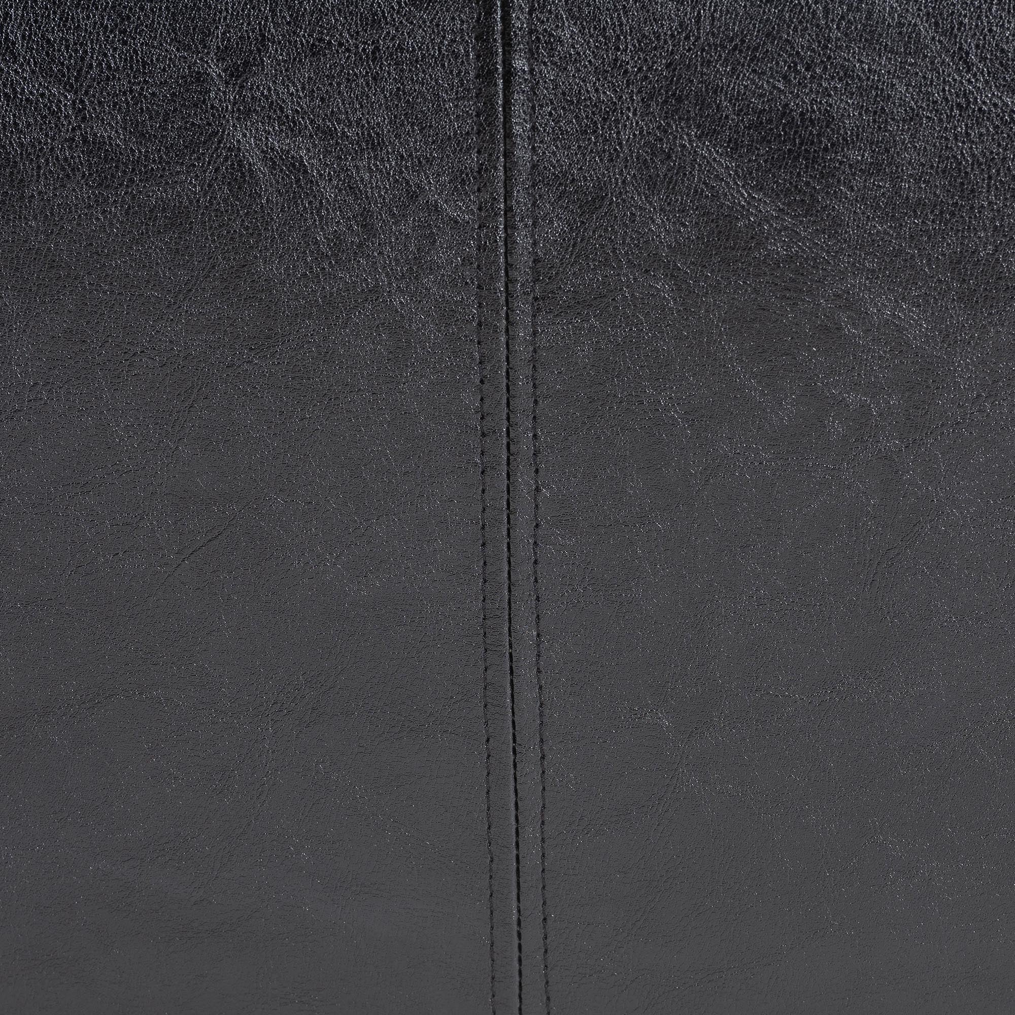 Baxton Studio Dennehy Black Modern Ottoman