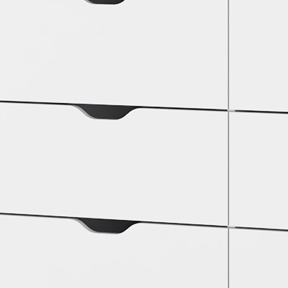 42" White Six Drawer Dresser