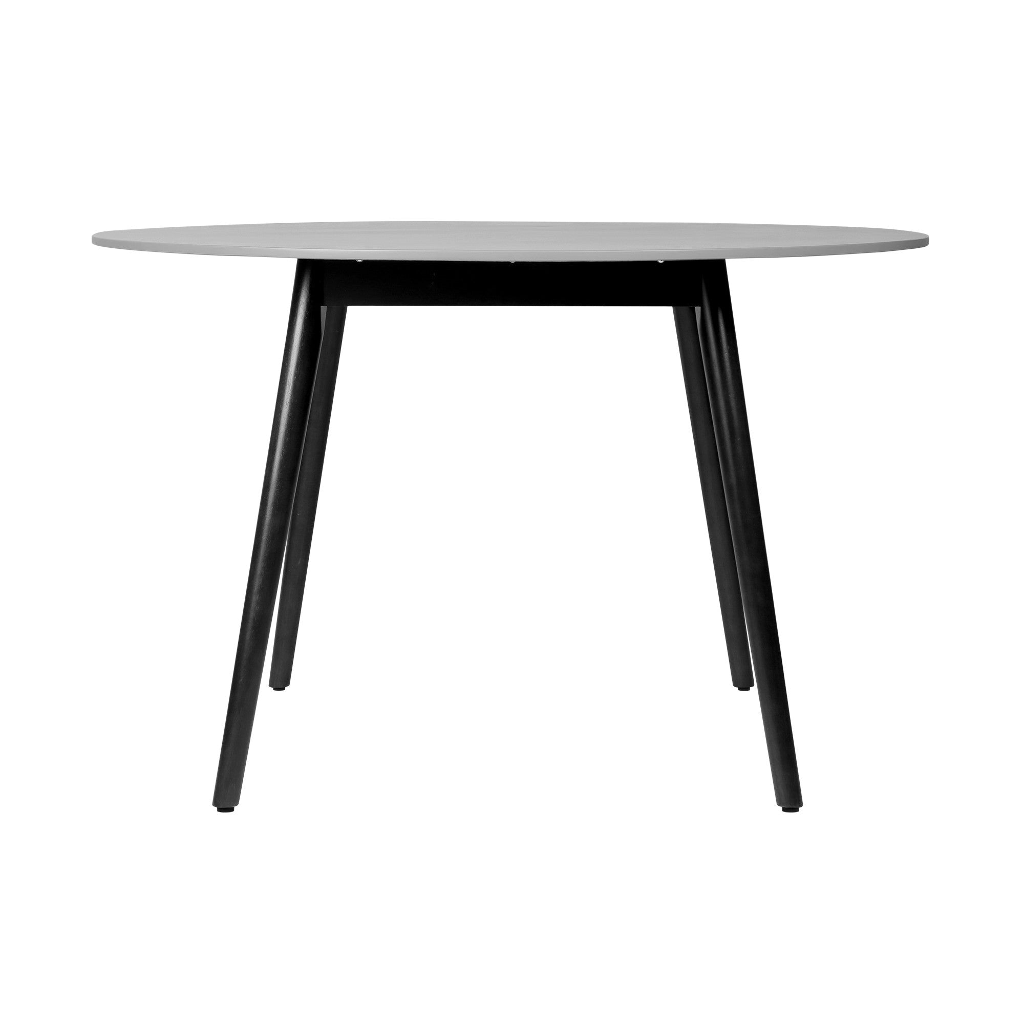 47" Gray Rounded Stone Outdoor Dining Table