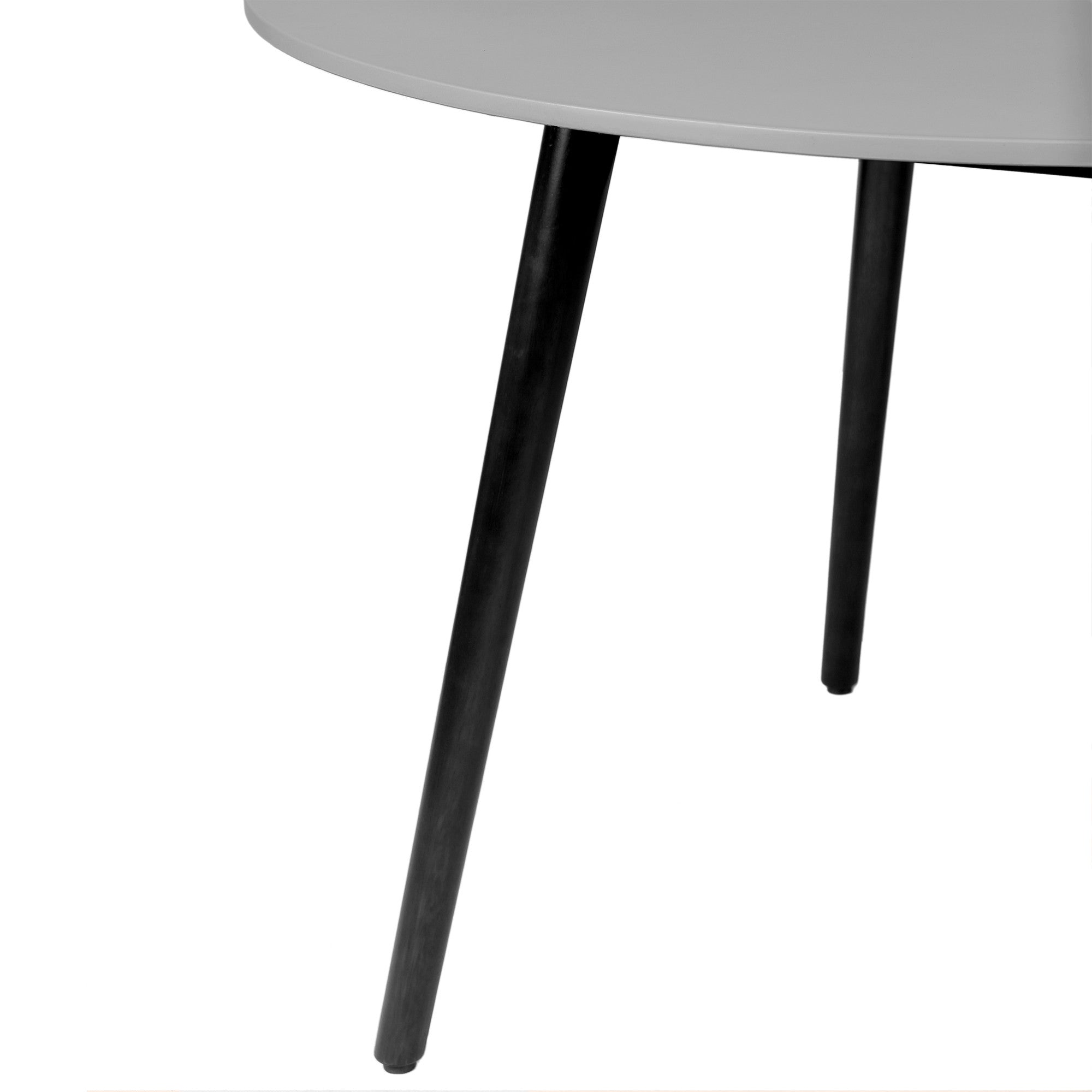 47" Gray Rounded Stone Outdoor Dining Table