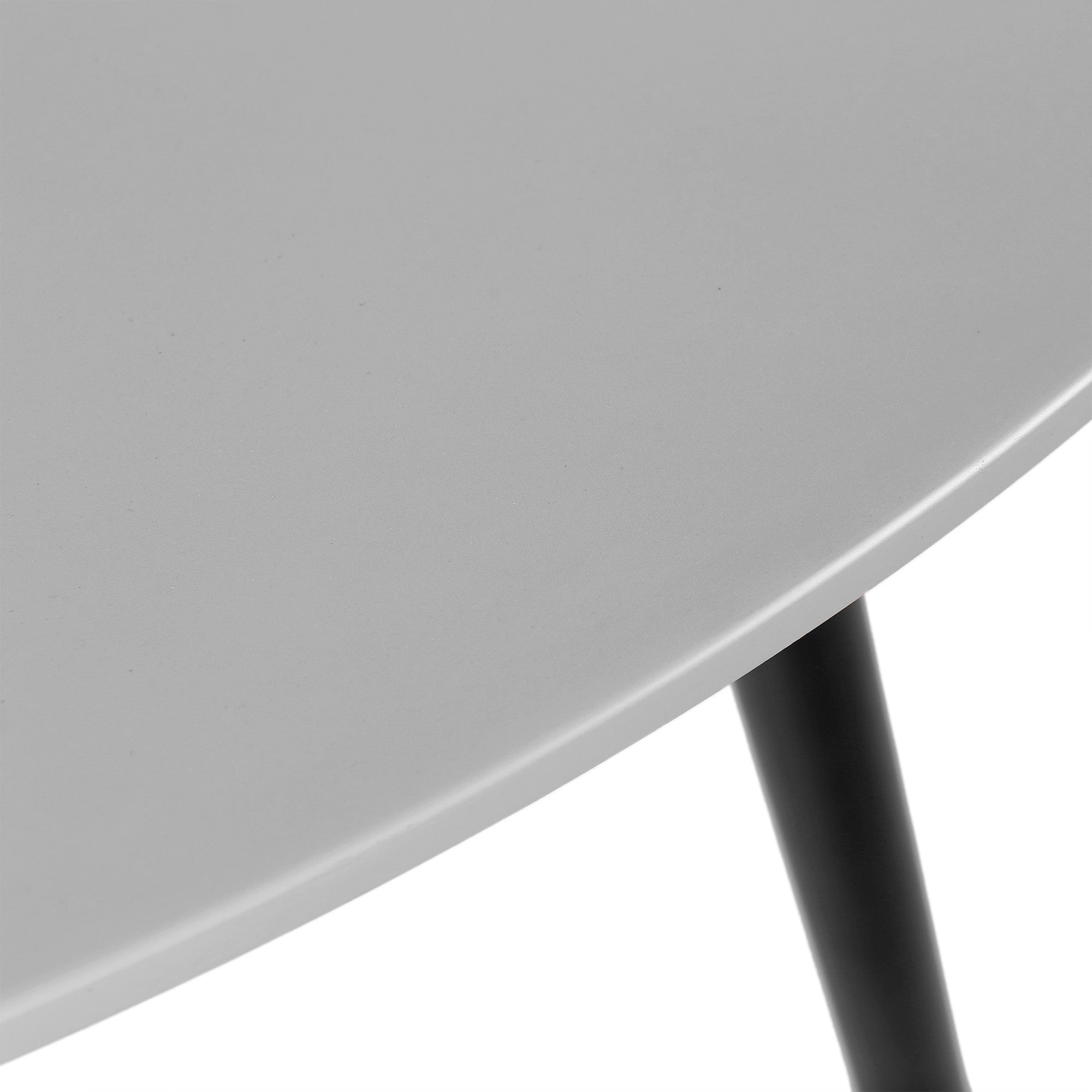 47" Gray Rounded Stone Outdoor Dining Table
