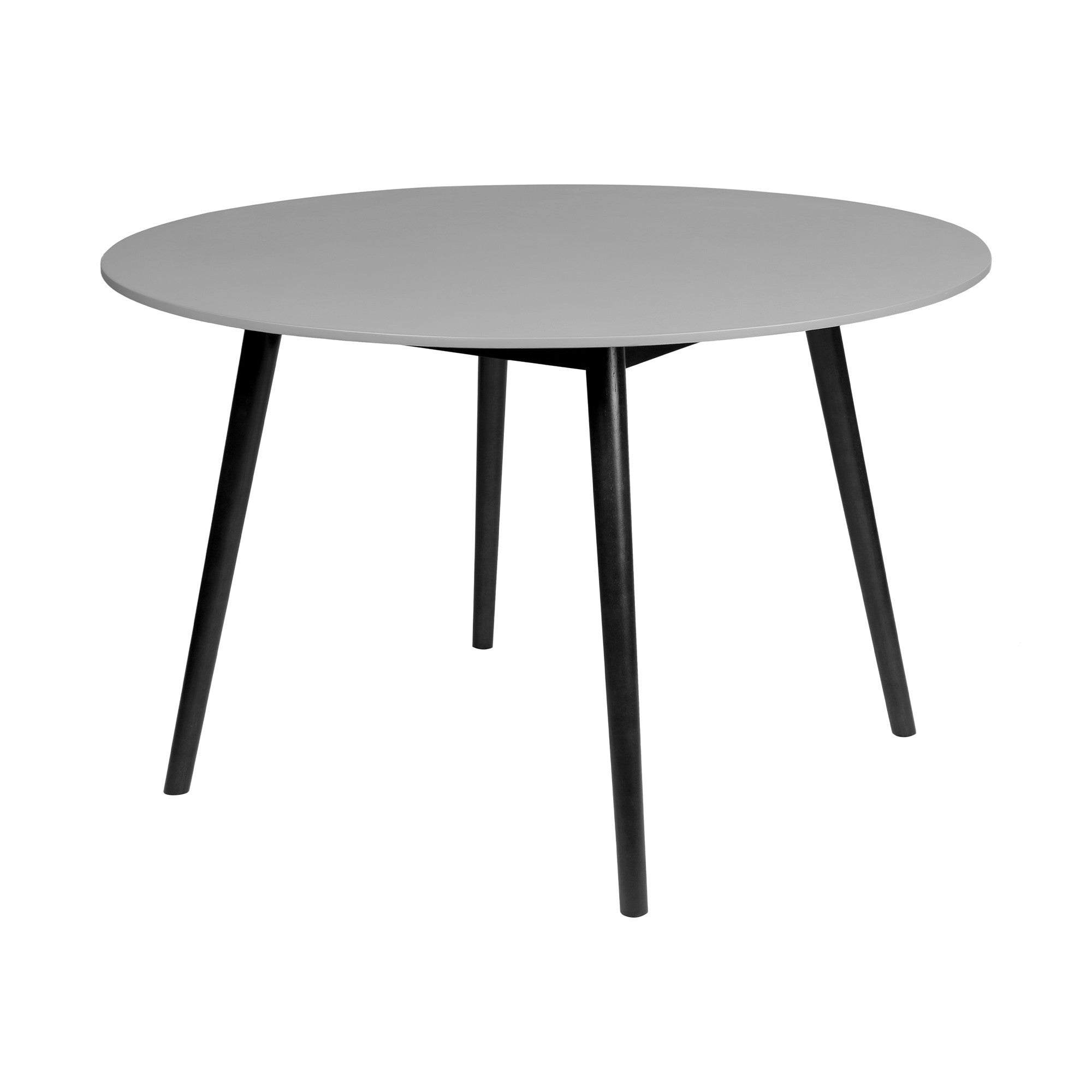 47" Gray Rounded Stone Outdoor Dining Table