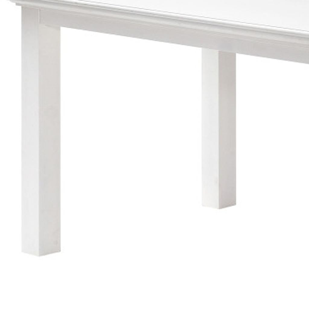 63" White Solid Wood Dining Table