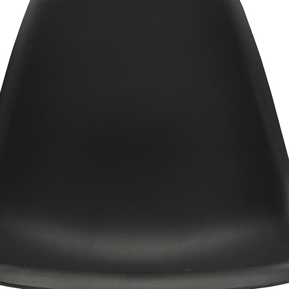Black and Silver Steel Dining Side Chair
