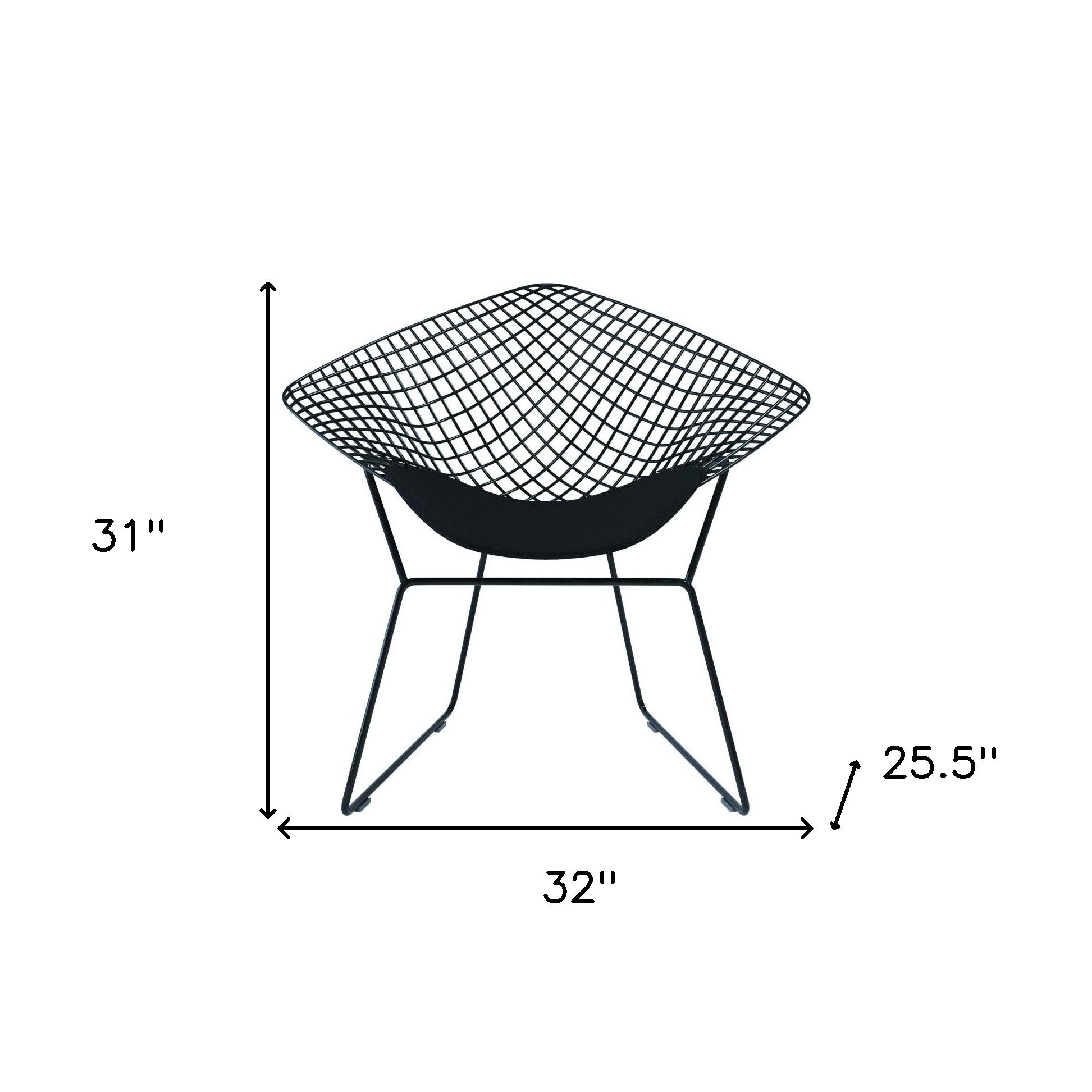 32" Black Lounge Chair