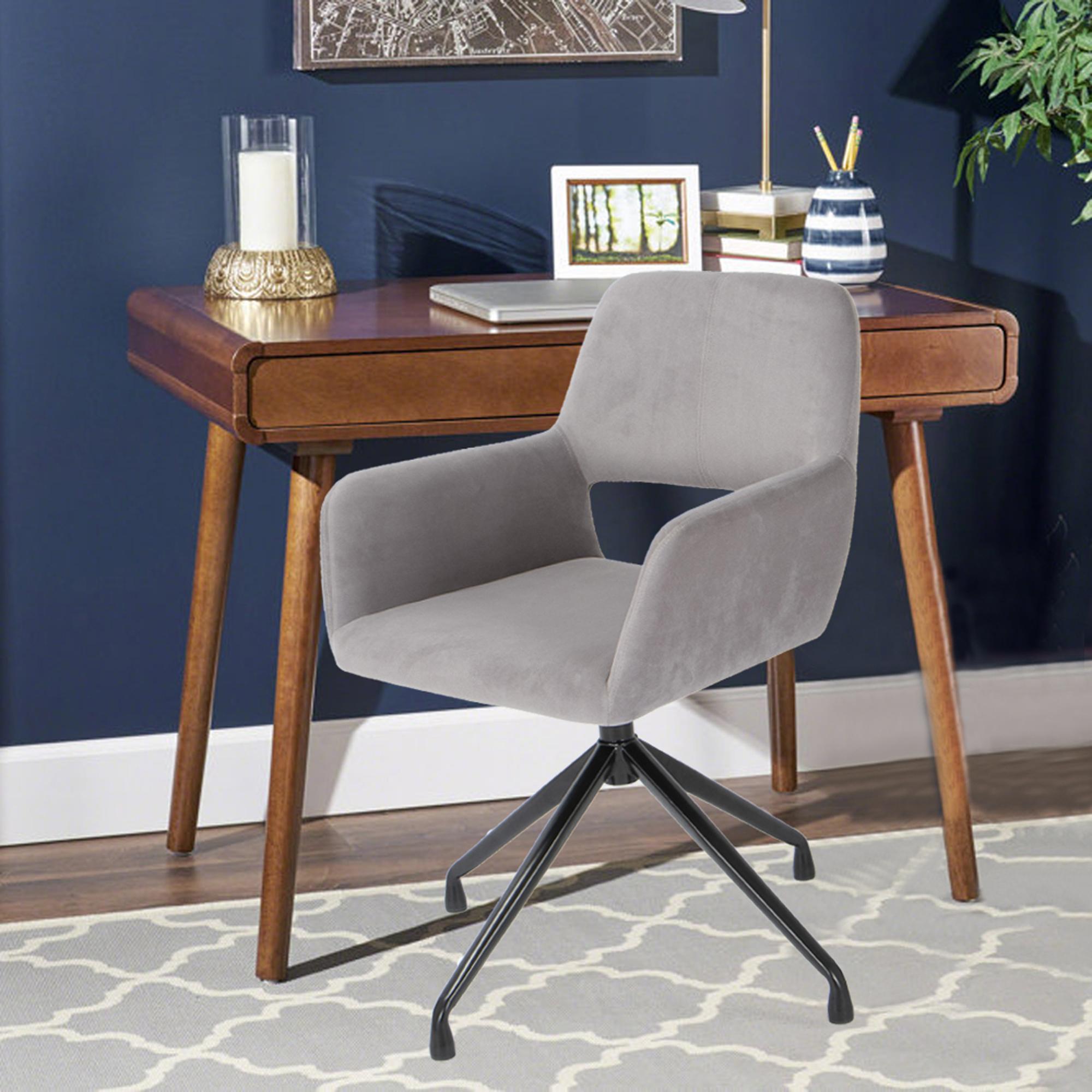 Gray and Black Adjustable Height Swivel Office Chair