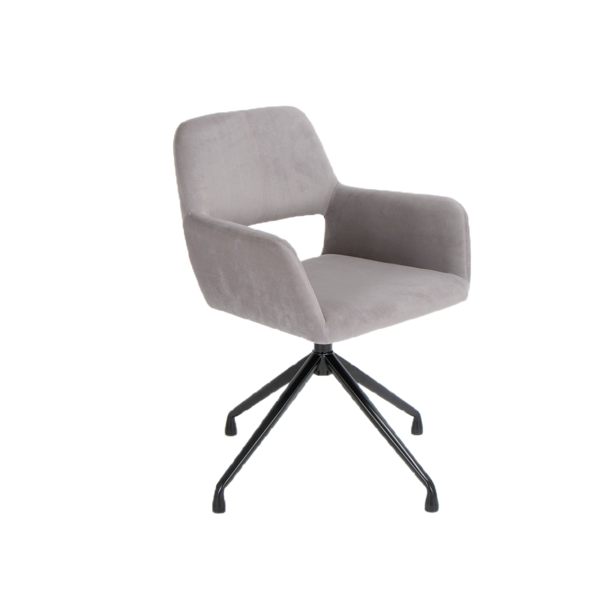 Gray and Black Adjustable Height Swivel Office Chair