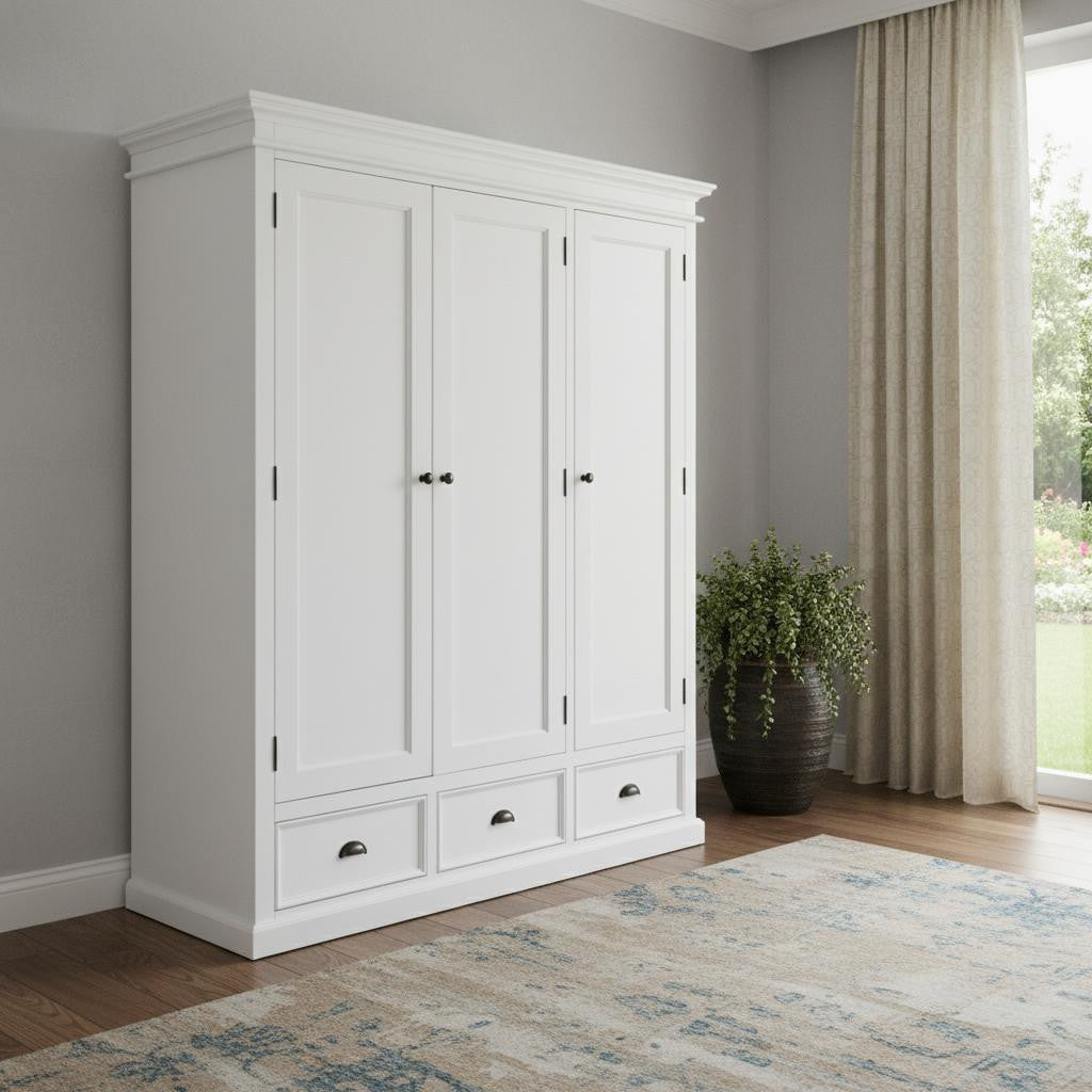 62" Off White Solid Wood Frame Standard Curio Cabinet With Six Shelves