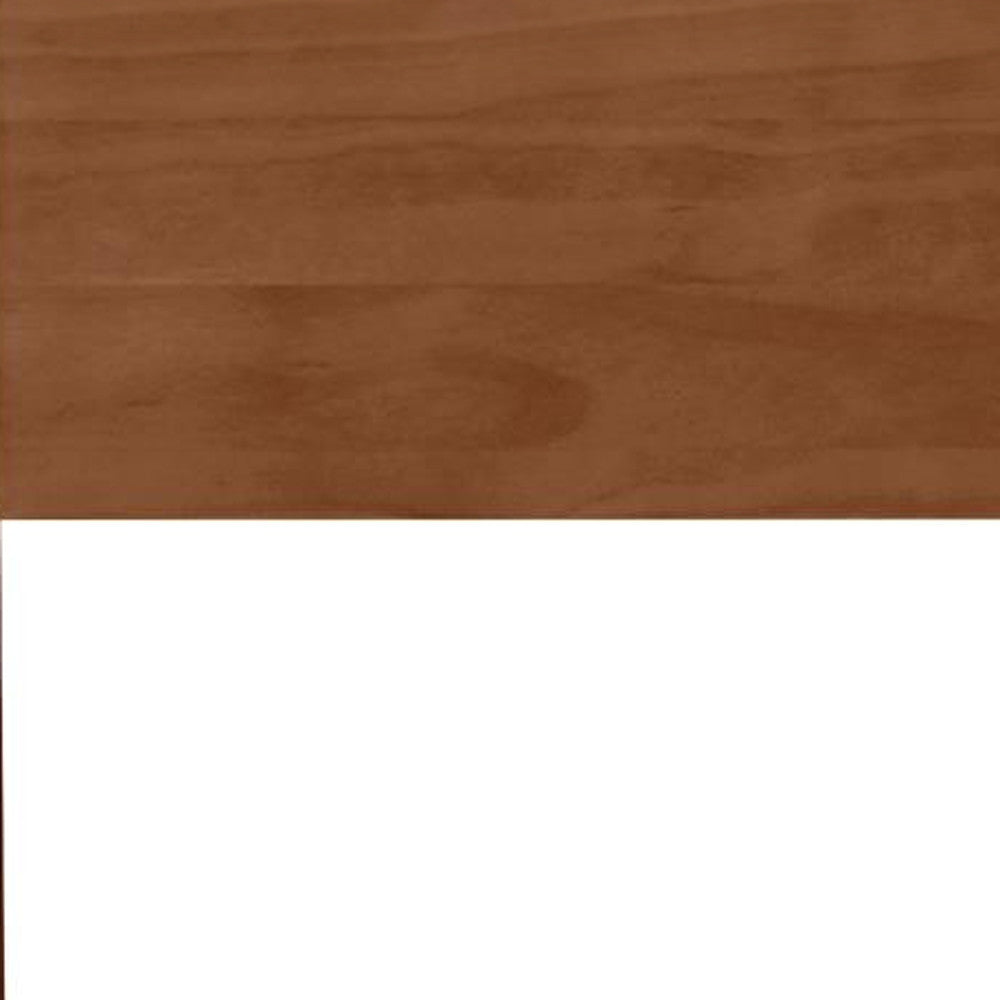 Brown Shiplap Texture Solid Wood Queen Bed Frame