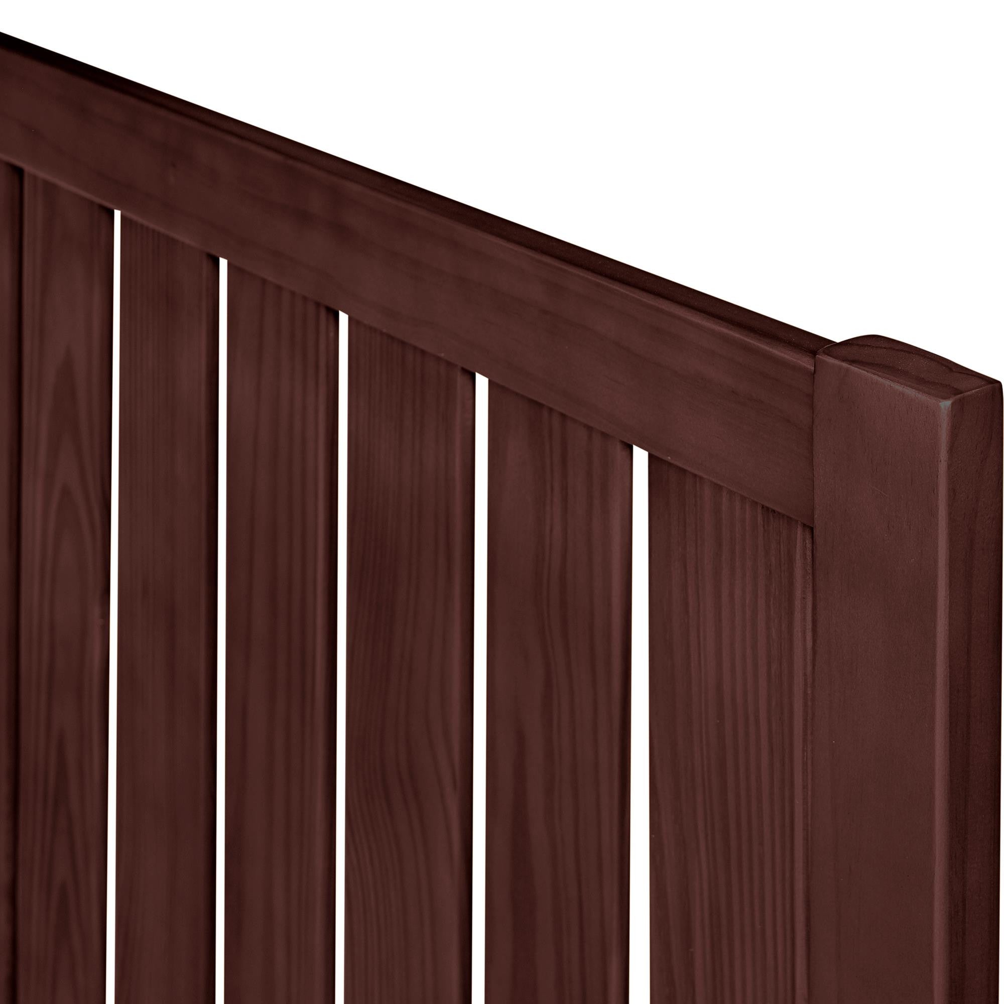 Brown Solid Wood Queen Bed Frame