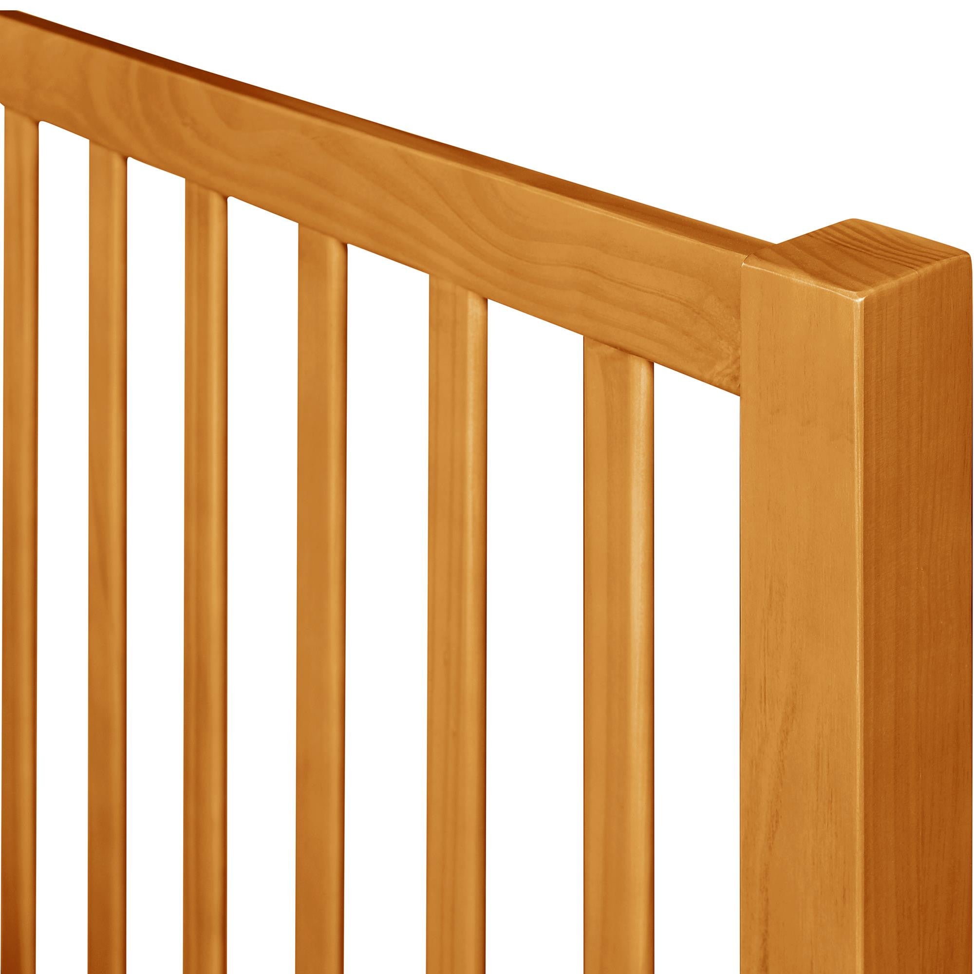 Natural Slat Back Solid Wood King Bed Frame