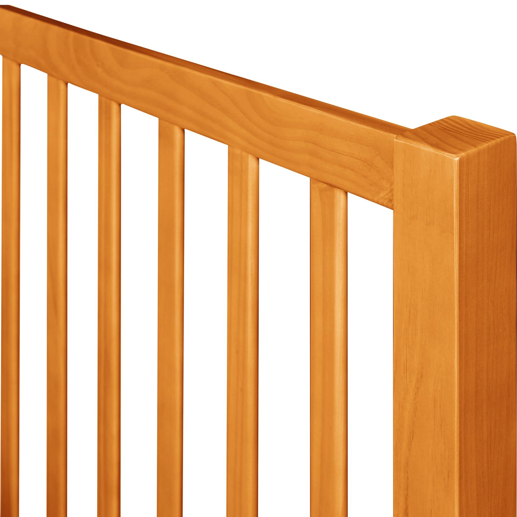 Brown Slat Back Solid Wood King Bed Frame
