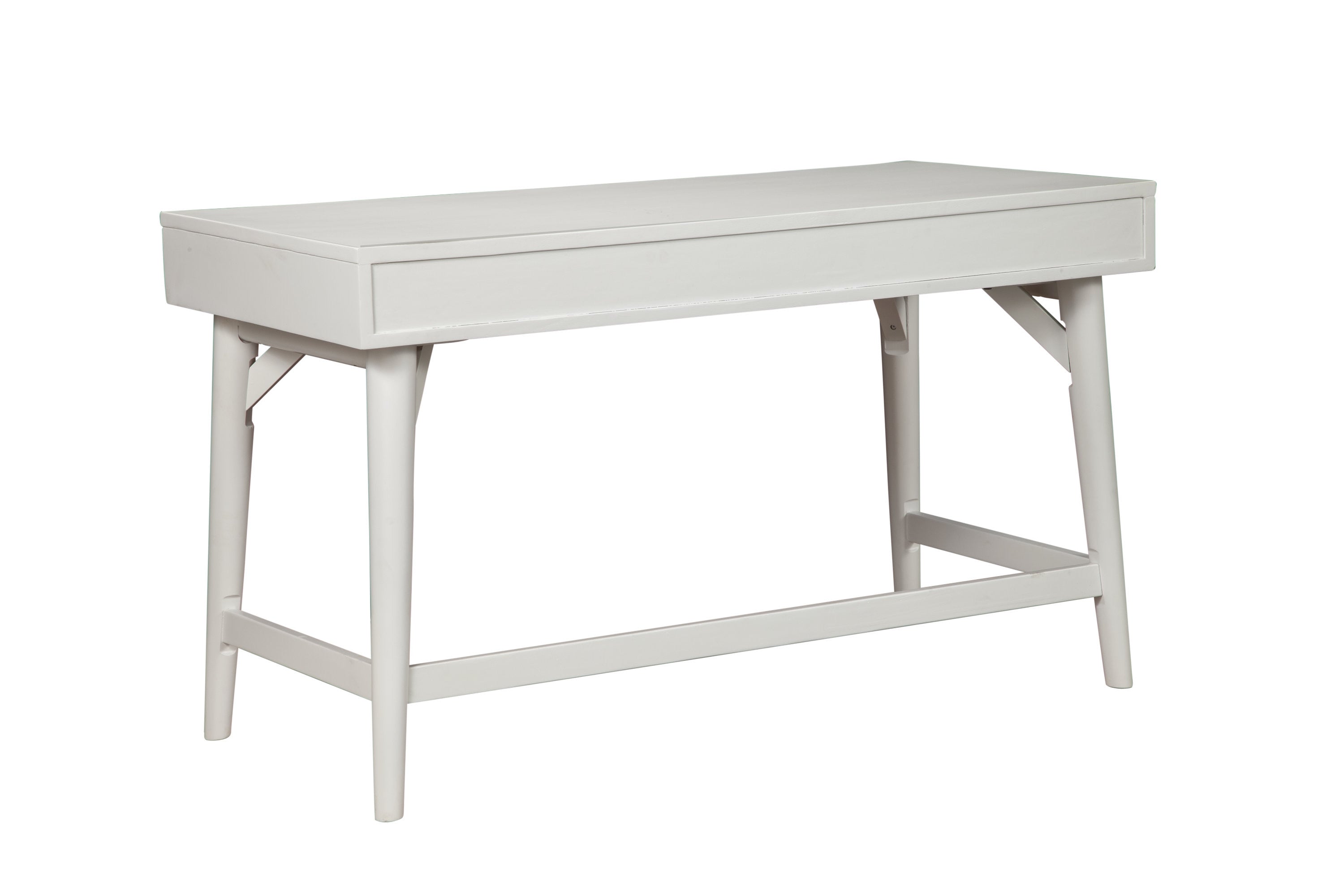 52" White Solid Manufactured Wood Writing Desk with Three Drawers