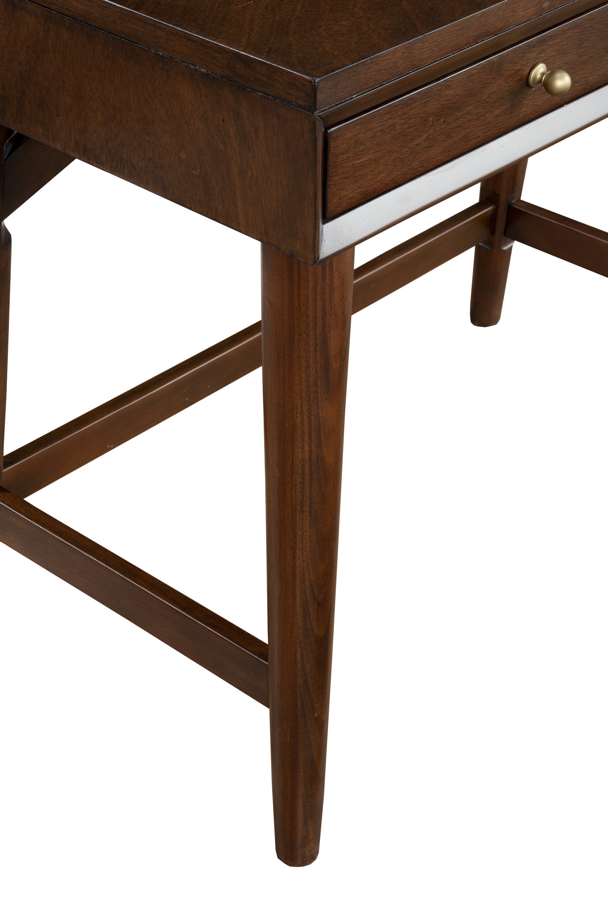 36" Brown Solid Manufactured Wood Writing Desk with Two Drawers