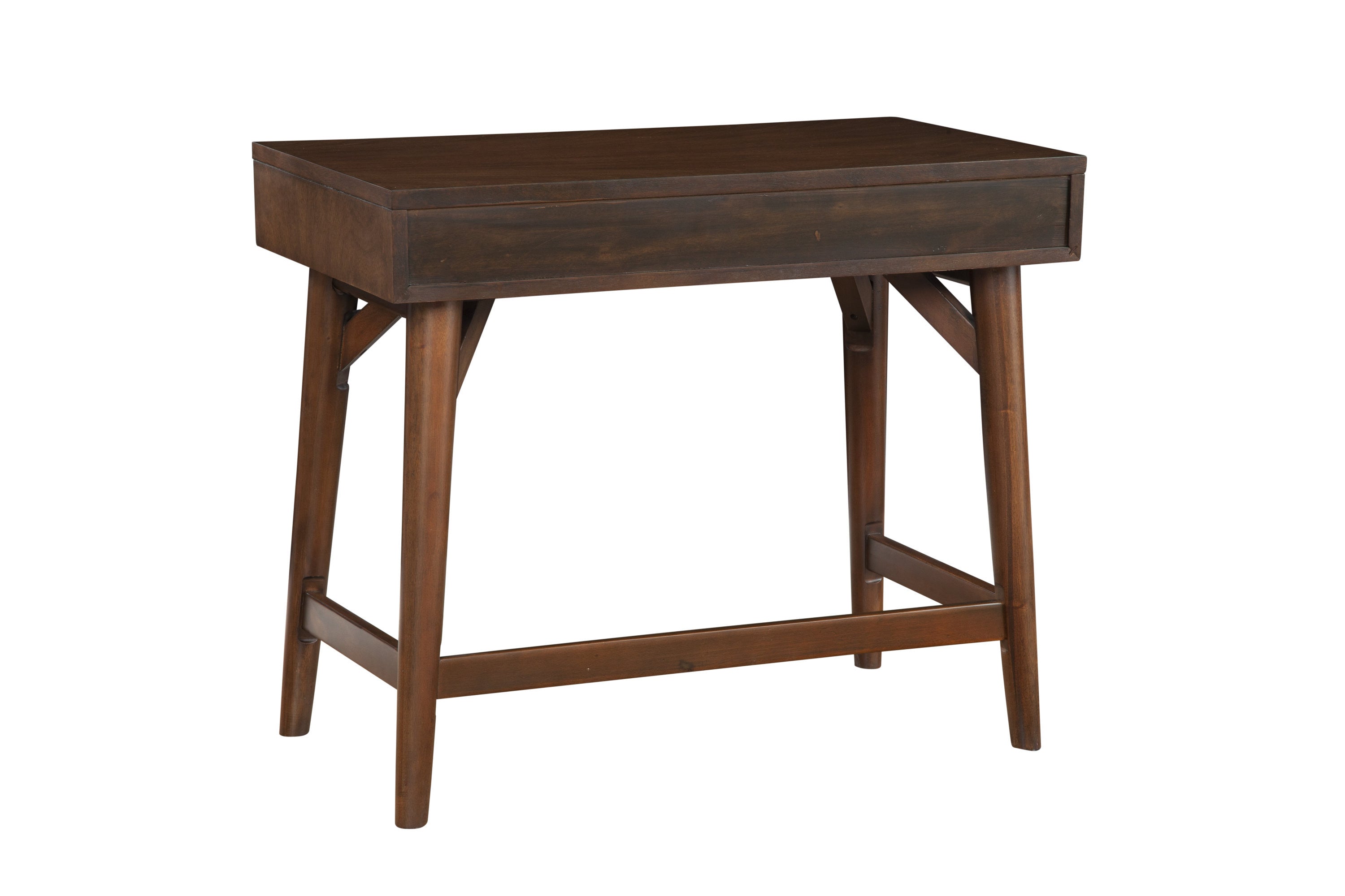36" Brown Solid Manufactured Wood Writing Desk with Two Drawers