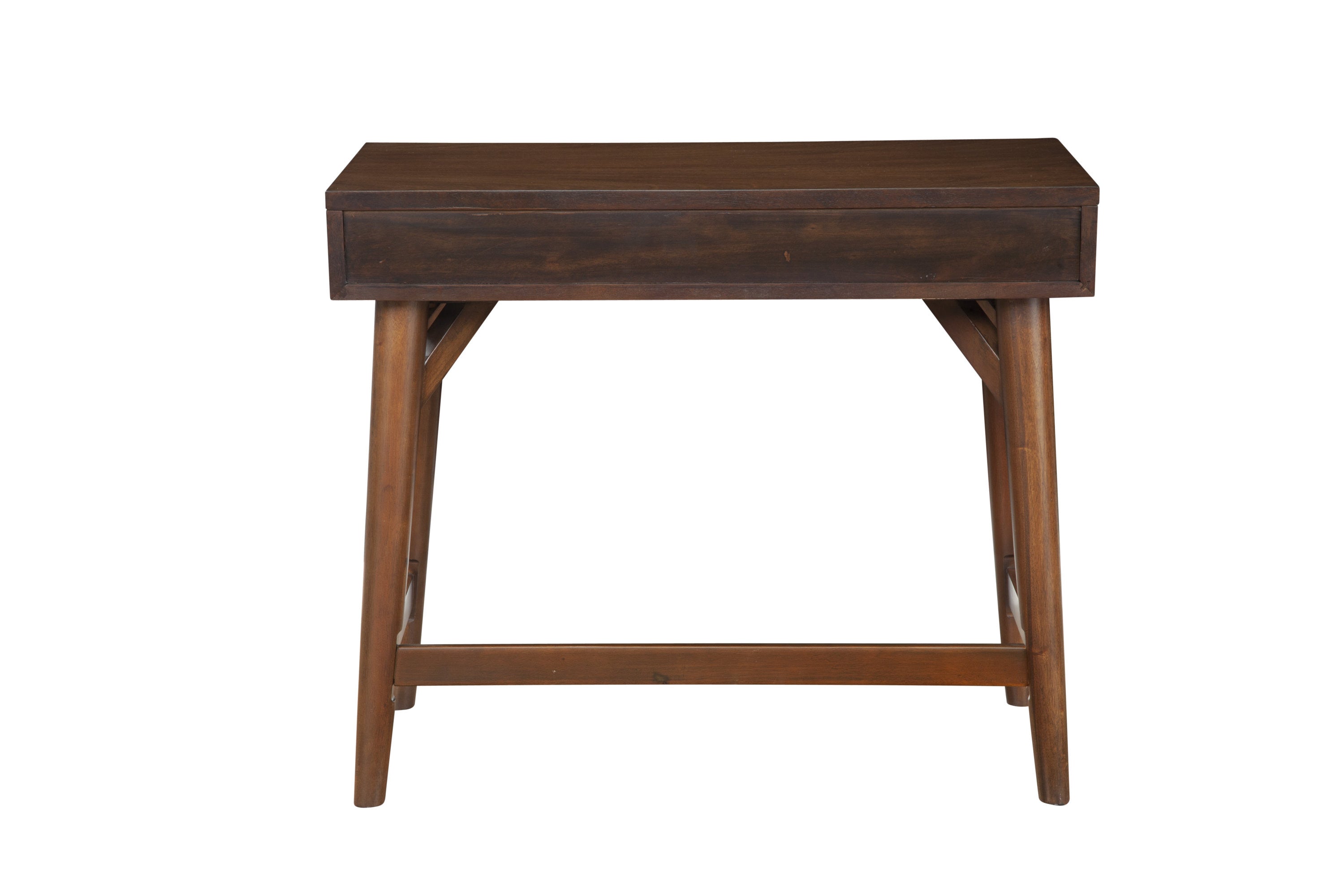 36" Brown Solid Manufactured Wood Writing Desk with Two Drawers