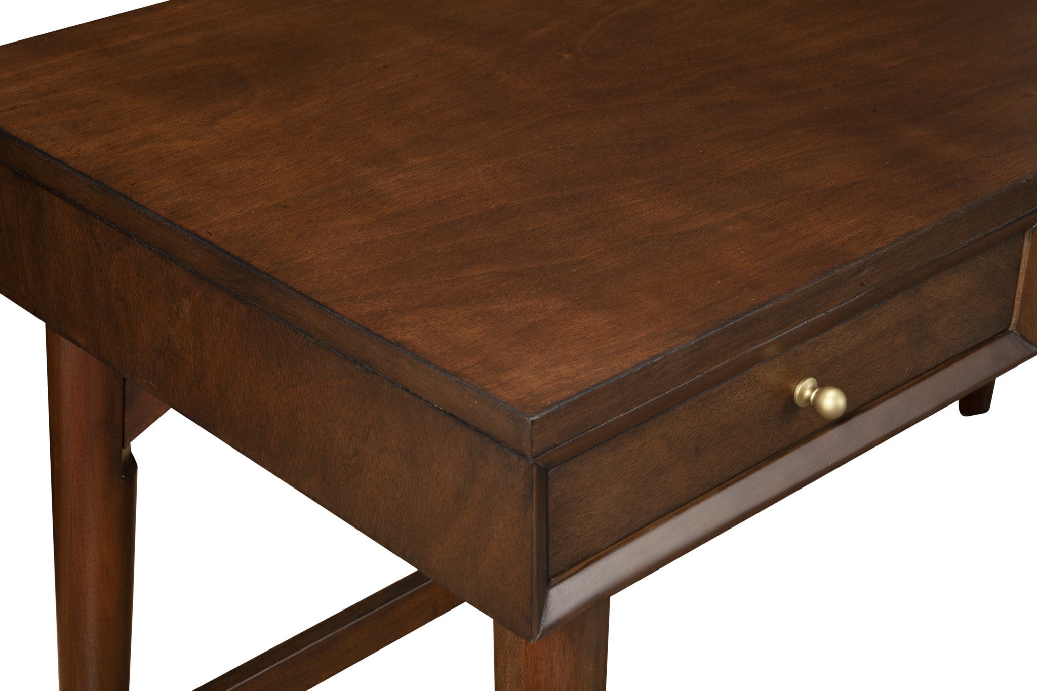 52" Brown Solid Manufactured Wood Writing Desk with Three Drawers