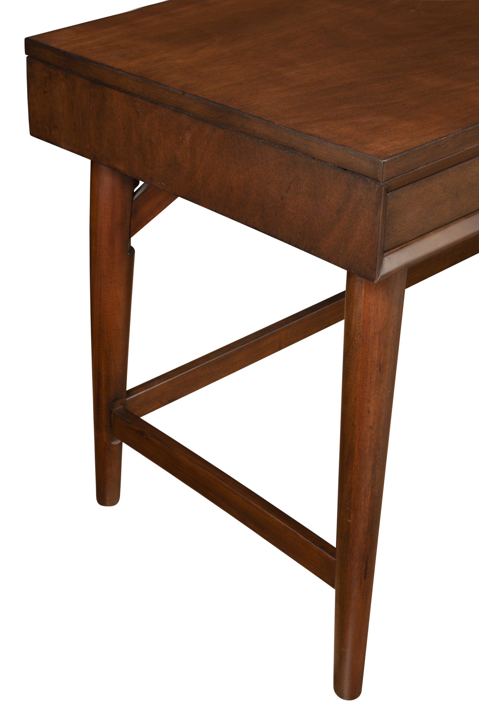52" Brown Solid Manufactured Wood Writing Desk with Three Drawers