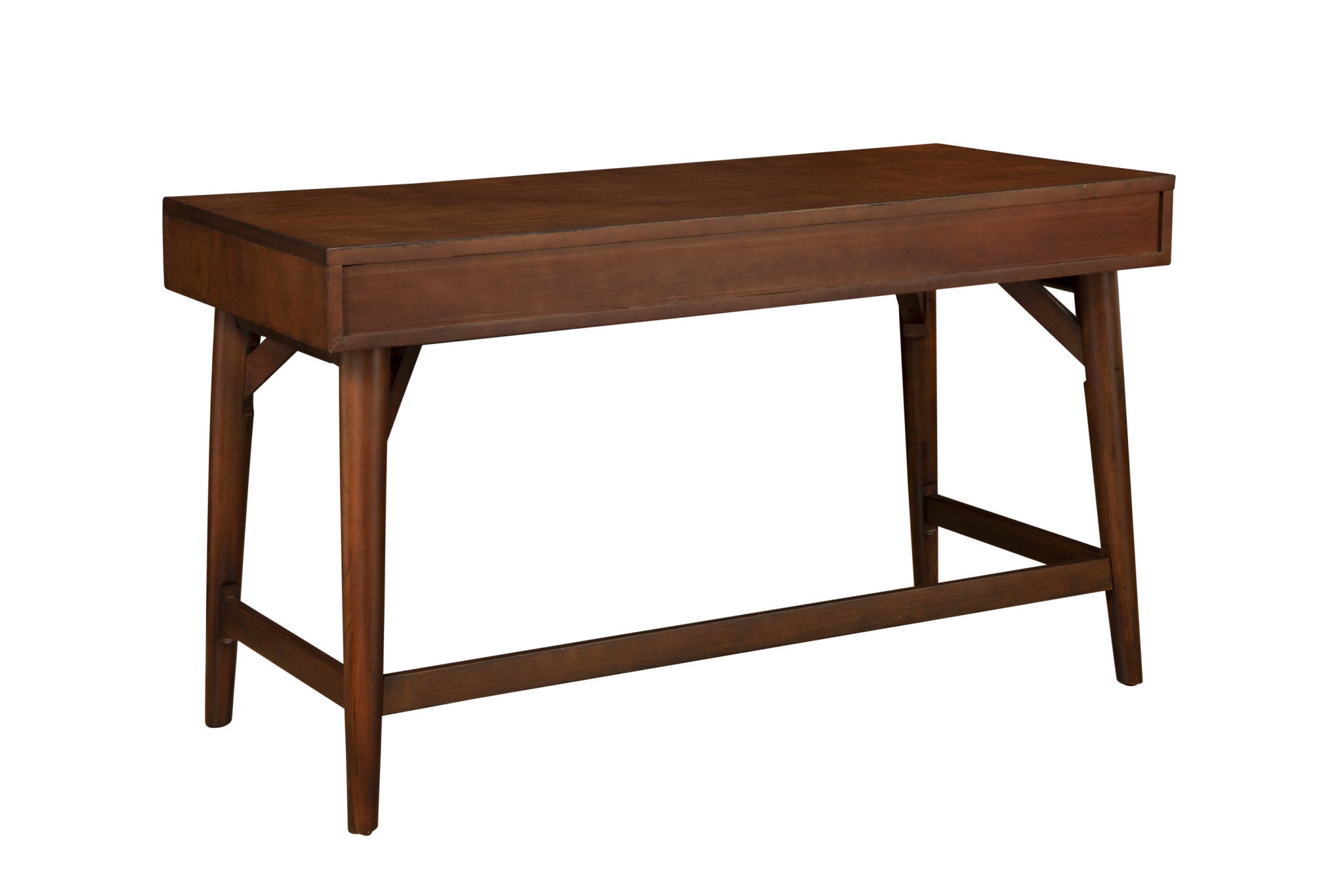 52" Brown Solid Manufactured Wood Writing Desk with Three Drawers