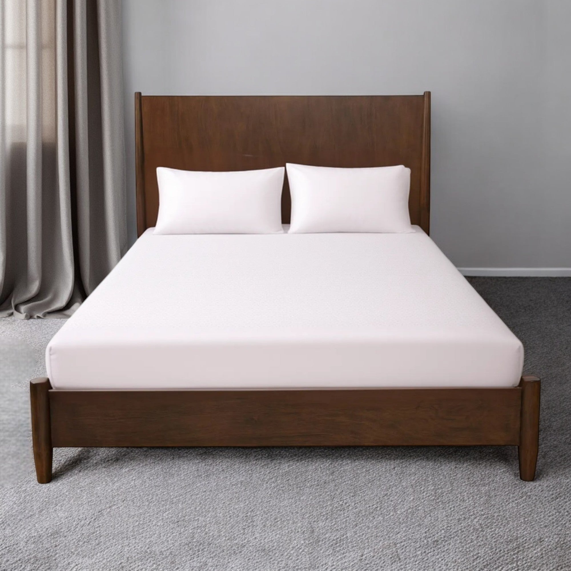 Walnut Solid Wood King Bed Frame