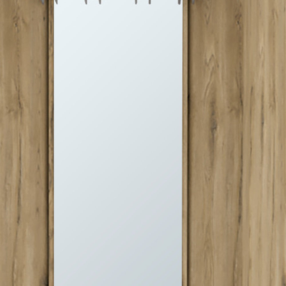 18" Natural Wood Corner Bar Cabinet