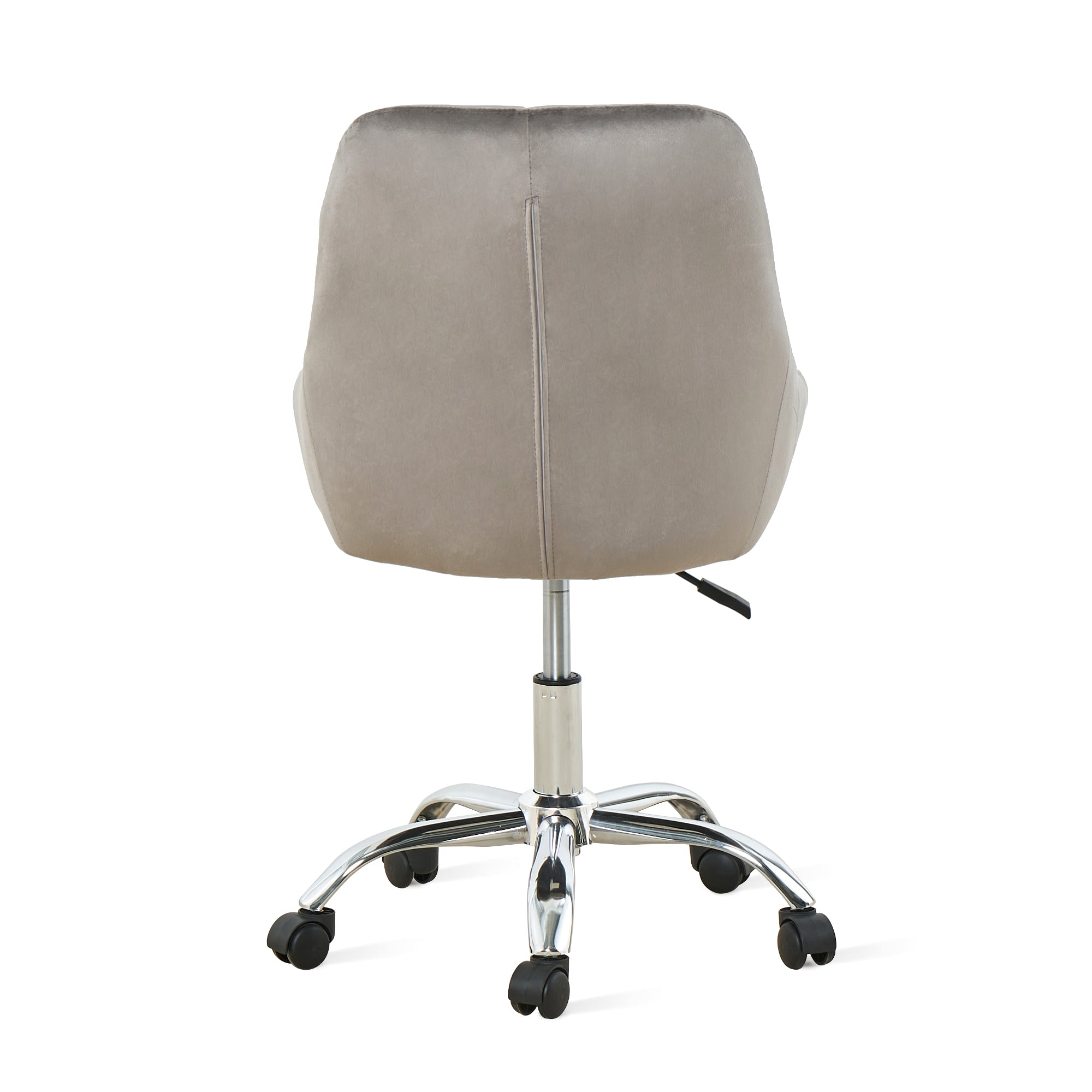 Gray Tufted Velvet Swivel Adjustable Height Office Desk Chair