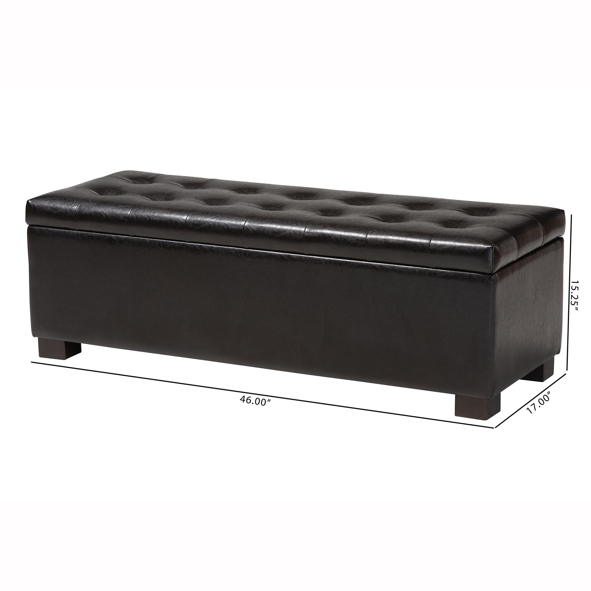 Baxton Studio Roanoke Ottoman