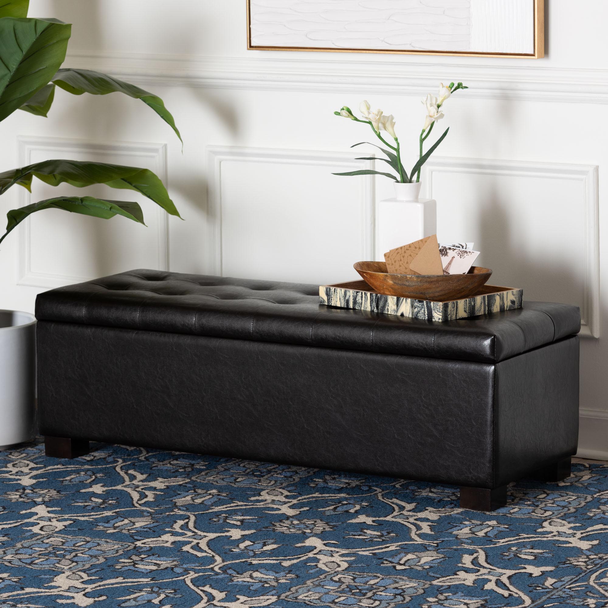 Baxton Studio Roanoke Ottoman