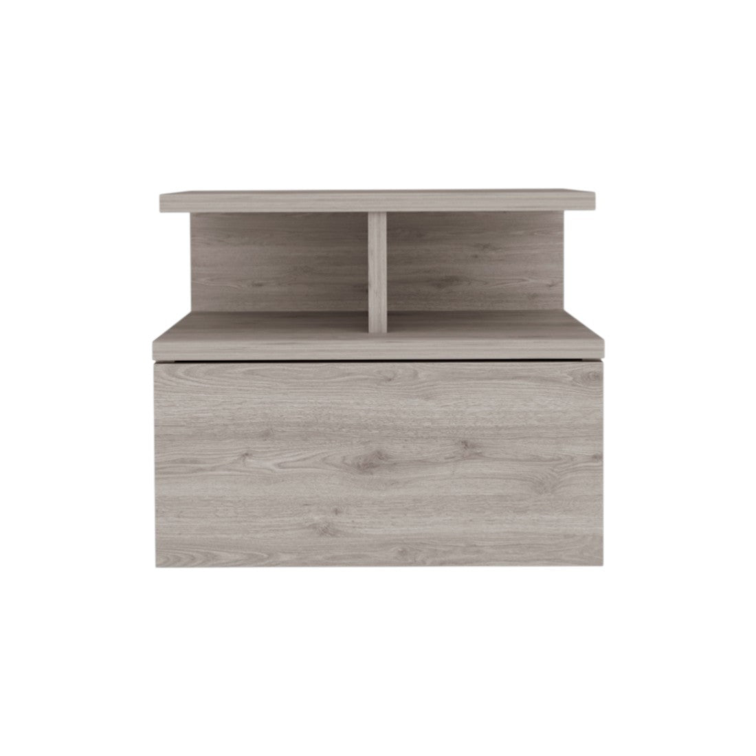 12" Light Gray Wood One Drawer Nightstand