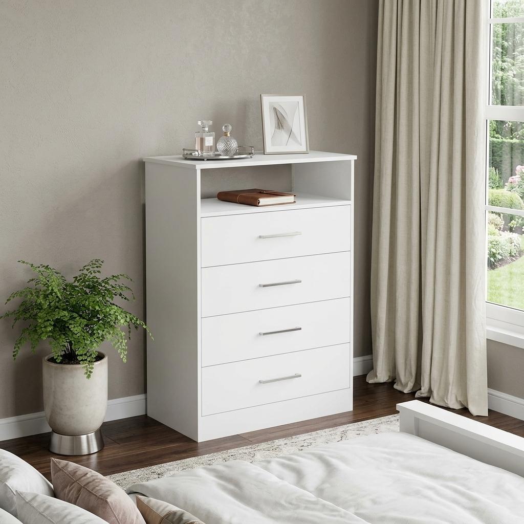Two Piece White Bedroom Set