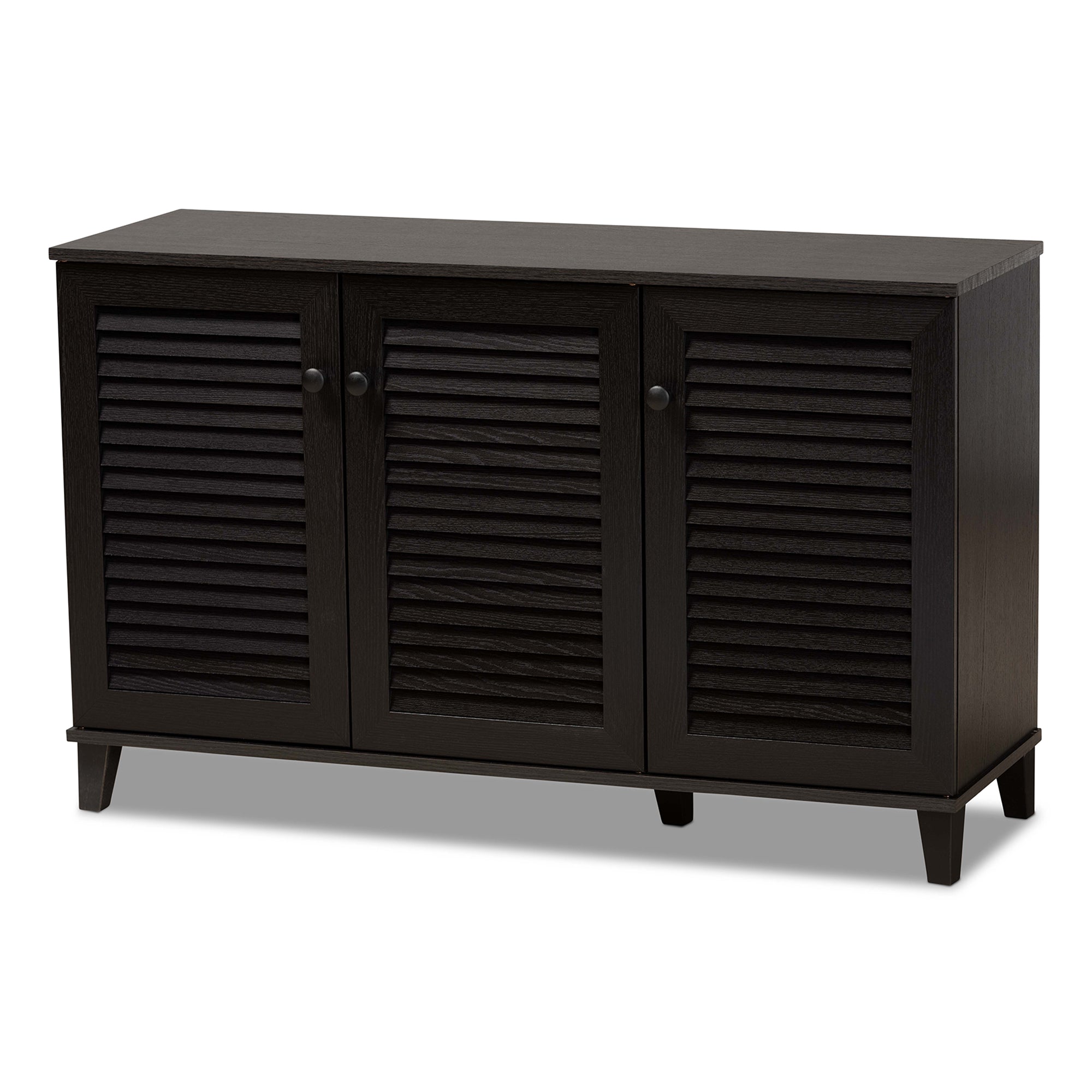 Baxton Studio Warren Espresso Shoe-Storage Cabinet