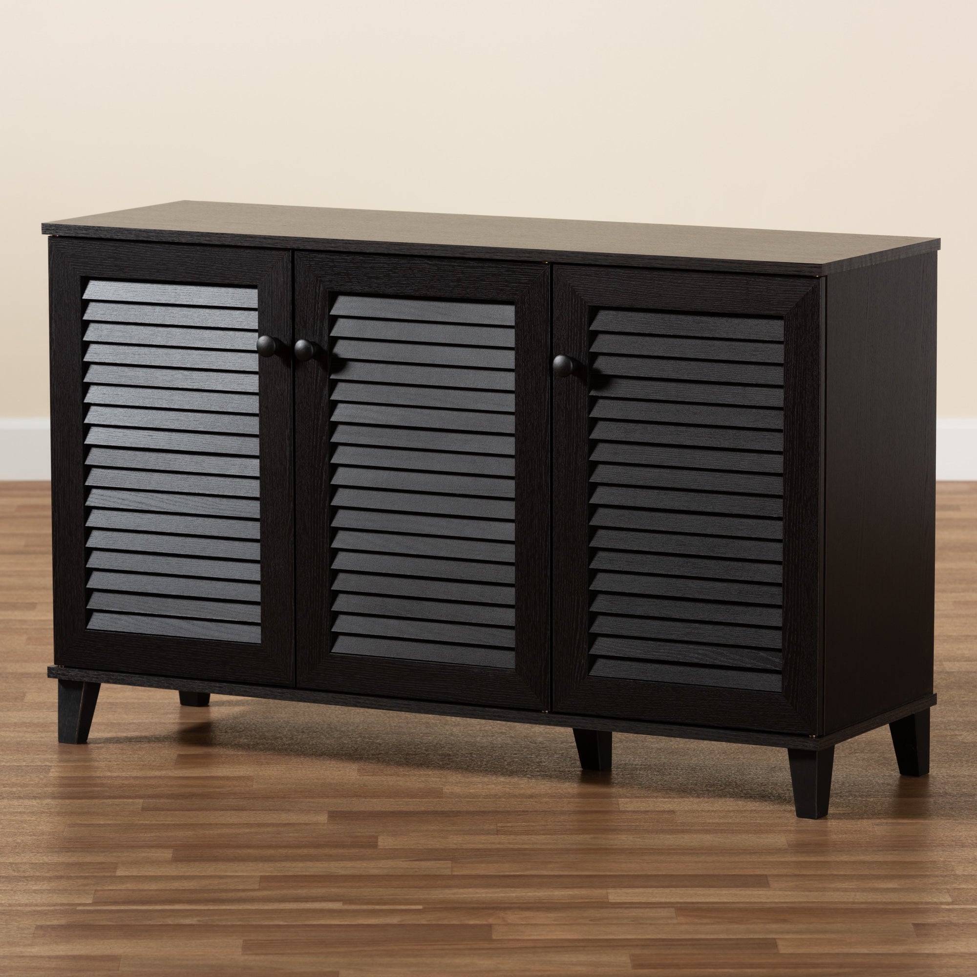 Baxton Studio Warren Espresso Shoe-Storage Cabinet