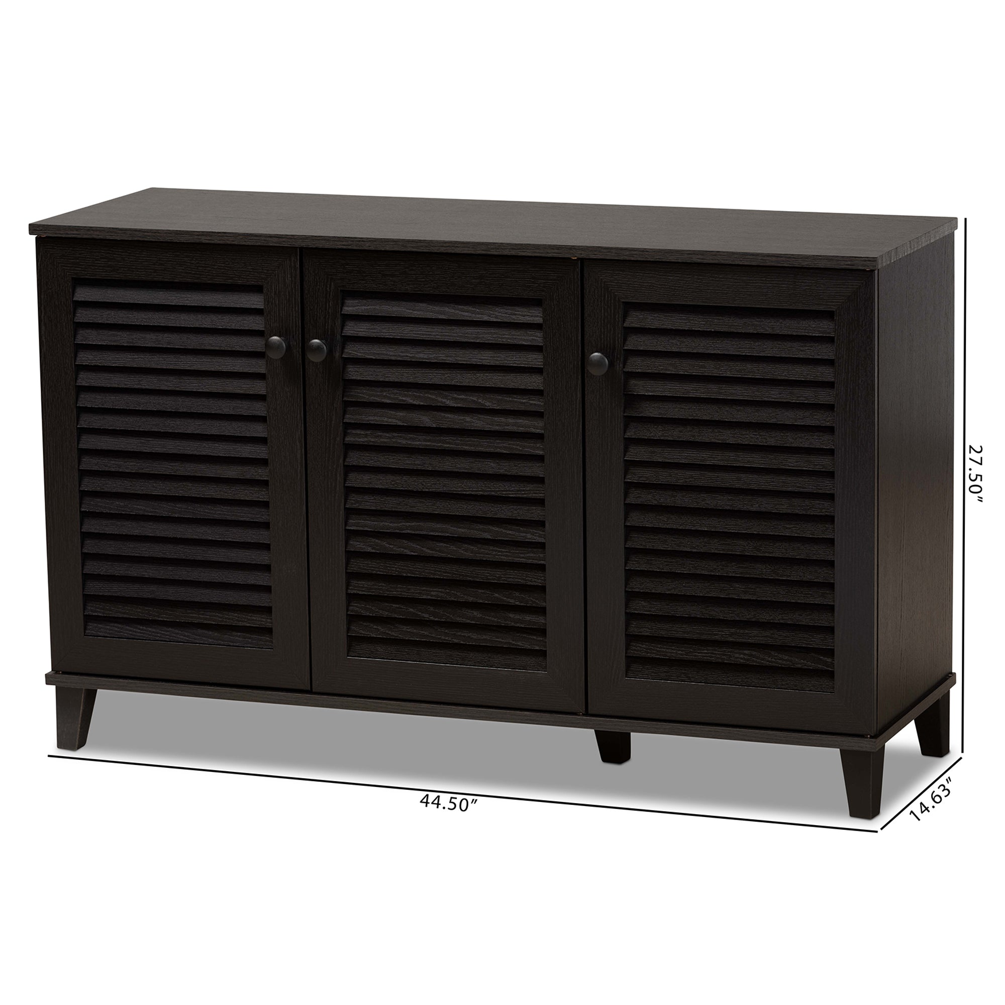 Baxton Studio Warren Espresso Shoe-Storage Cabinet