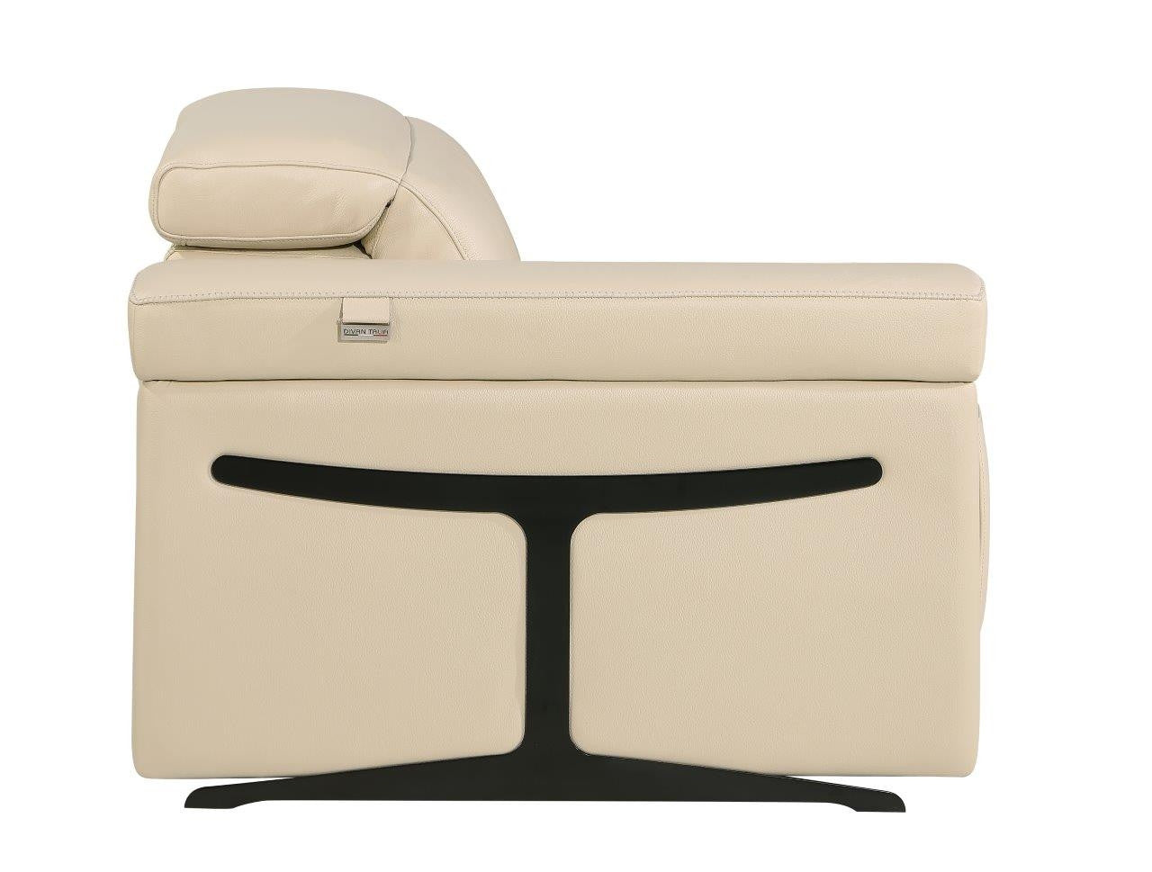 Beige Italian Leather Modular L Shaped Five Piece Corner Sectional