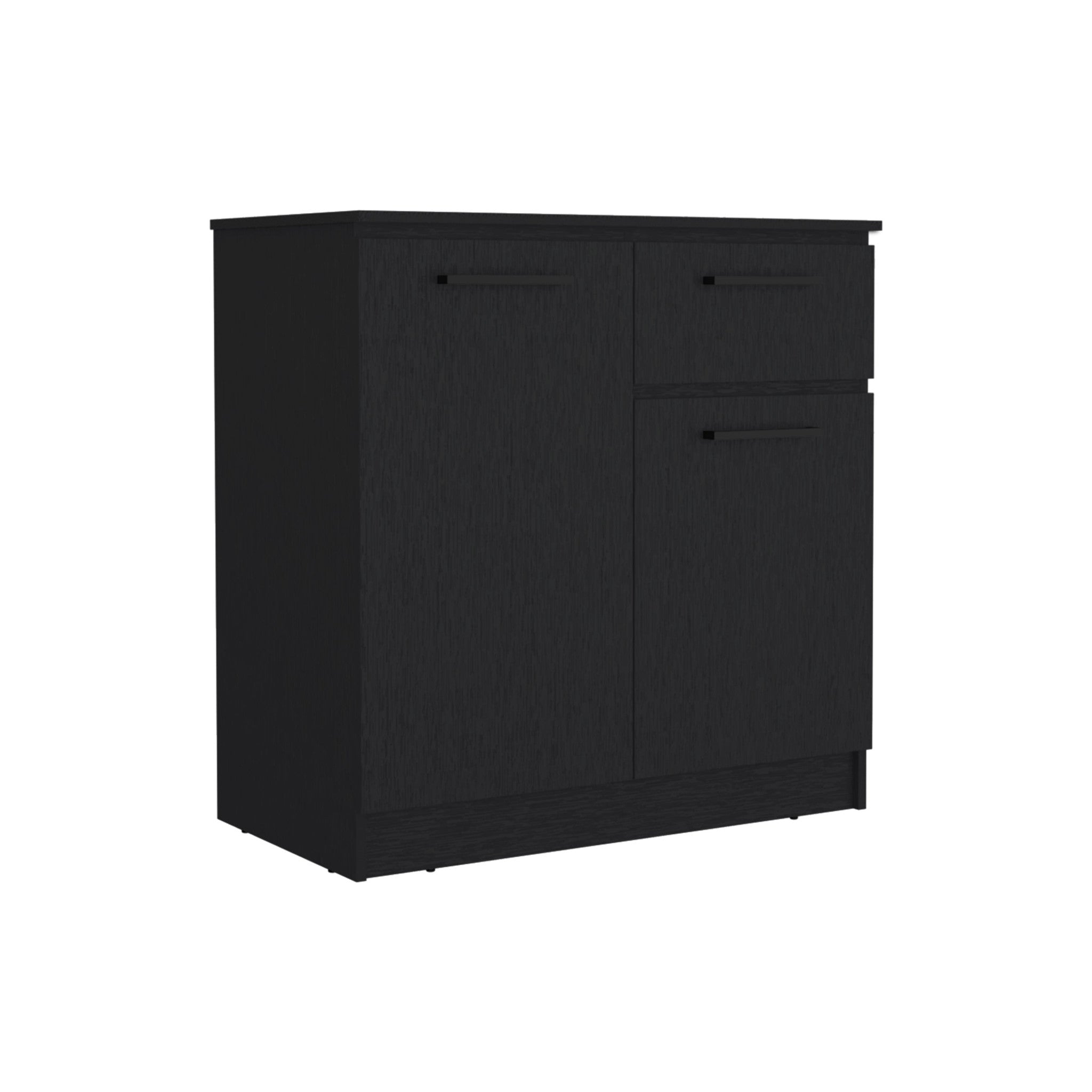 36" Black Wood Single Drawer Dresser