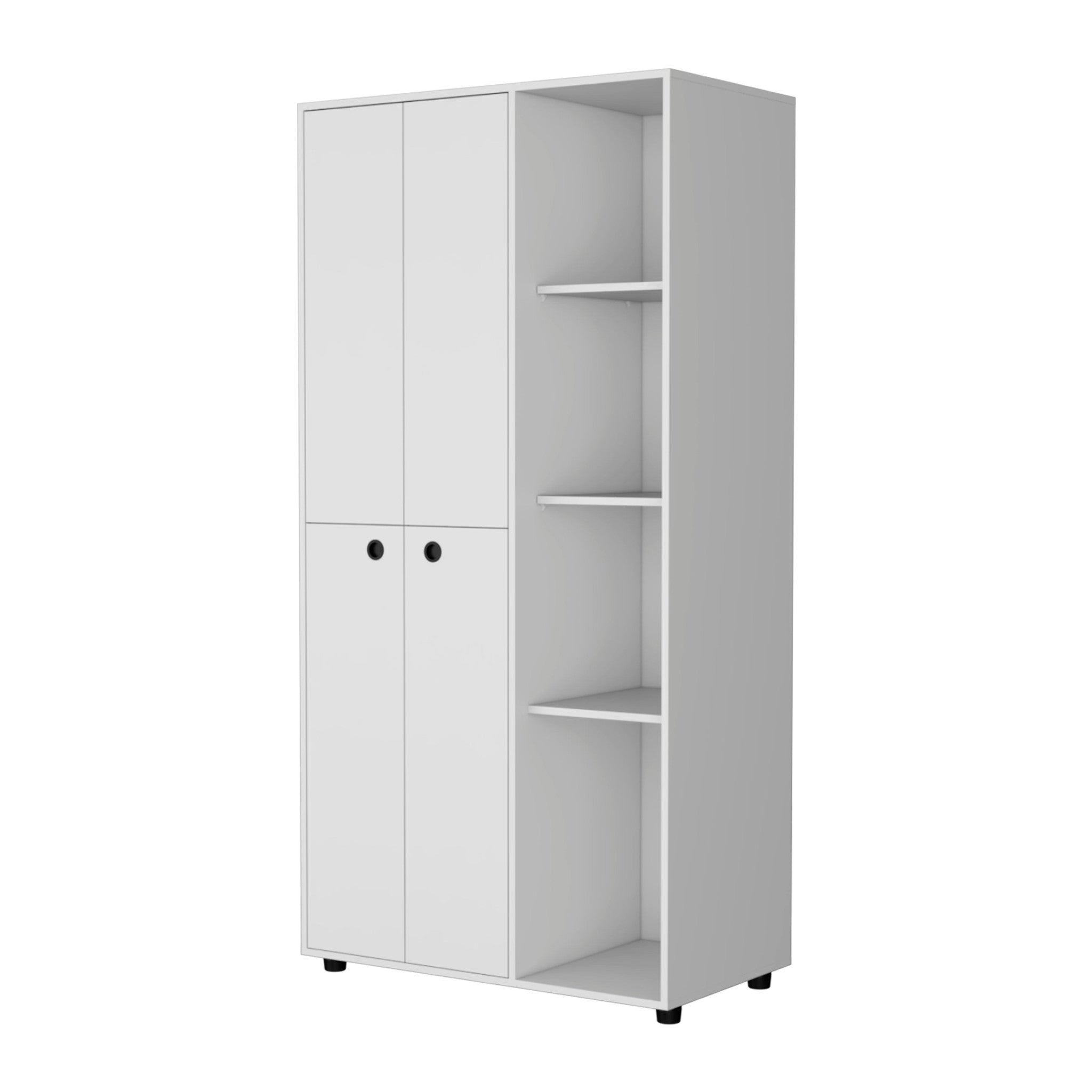 35" White Wood Single Drawer Dresser