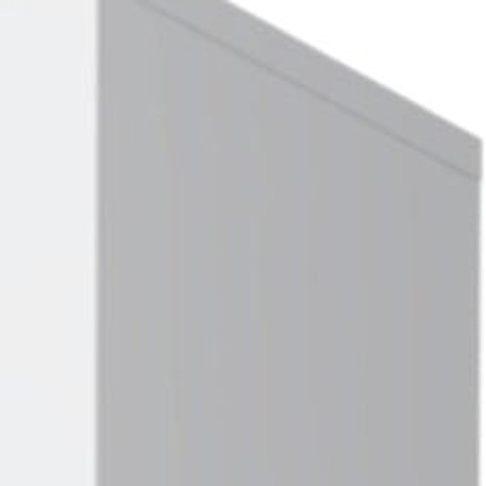 71" White Wood Three Door Two Drawer Combo Dresser