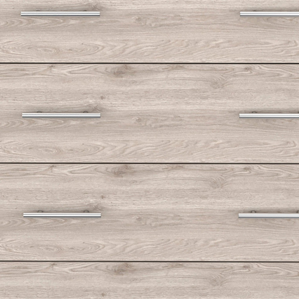 33" Oak Wood Four Drawer Dresser